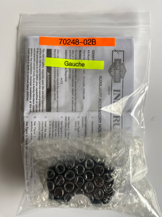 Boitier boutons auxiliaires noir coté gauche Harley Davidson REF 70248-02B