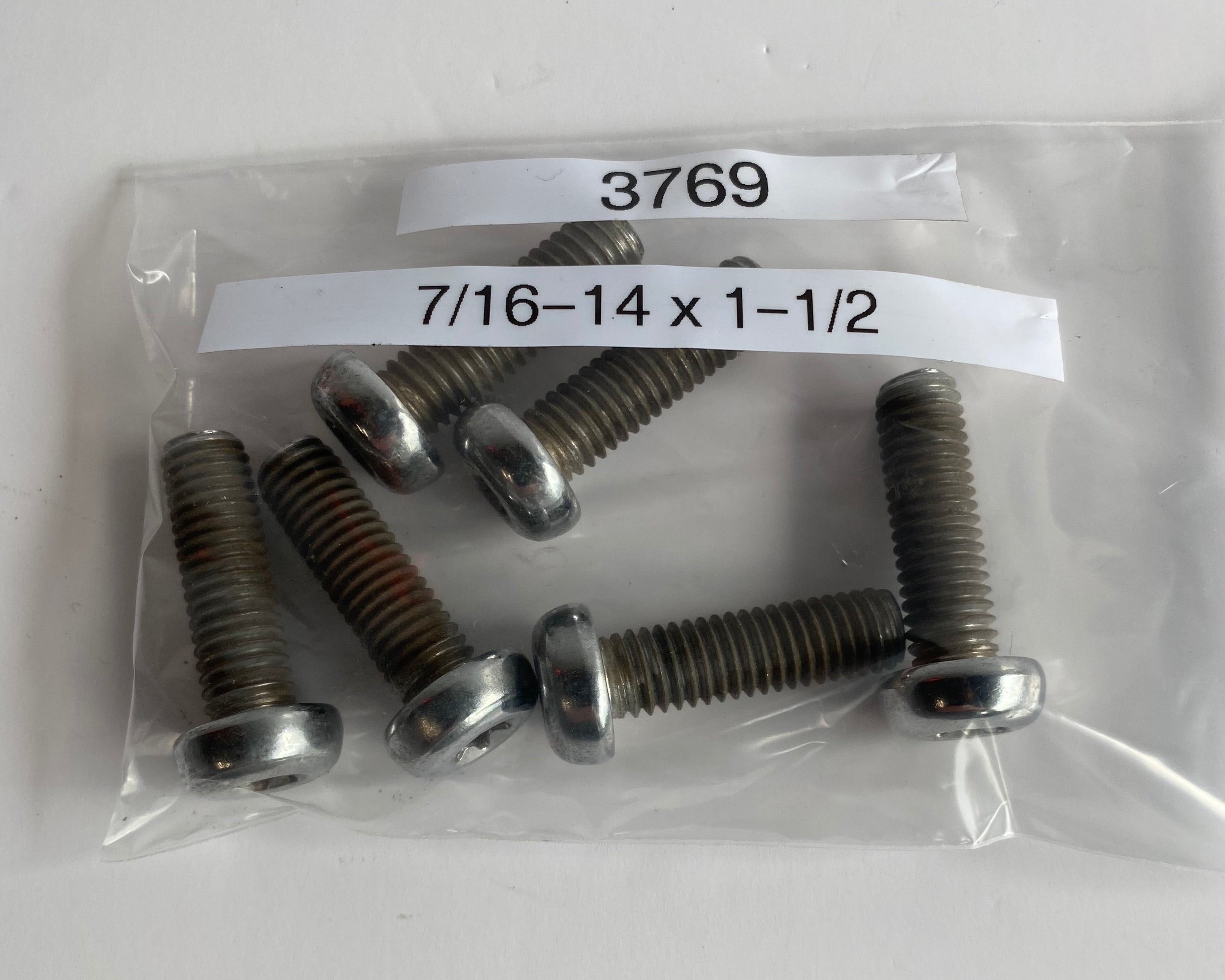 Kit de 6 vis couronne secondaire 7/16-14 x 1-1/2 Harley Davidson REF OEM 3769