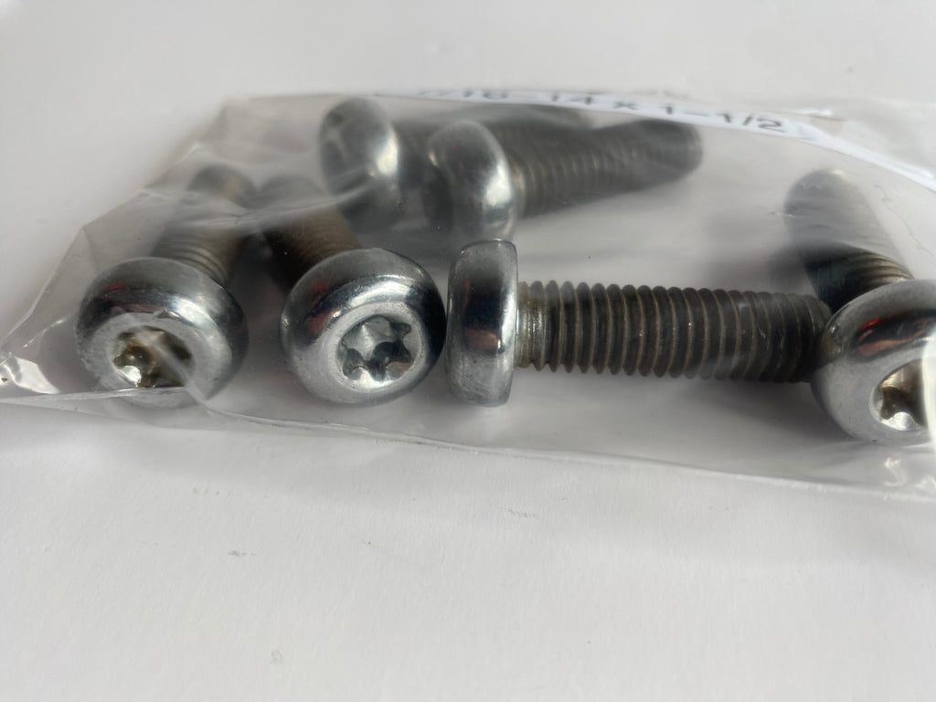 Kit de 6 vis couronne secondaire 7/16-14 x 1-1/2 Harley Davidson REF OEM 3769