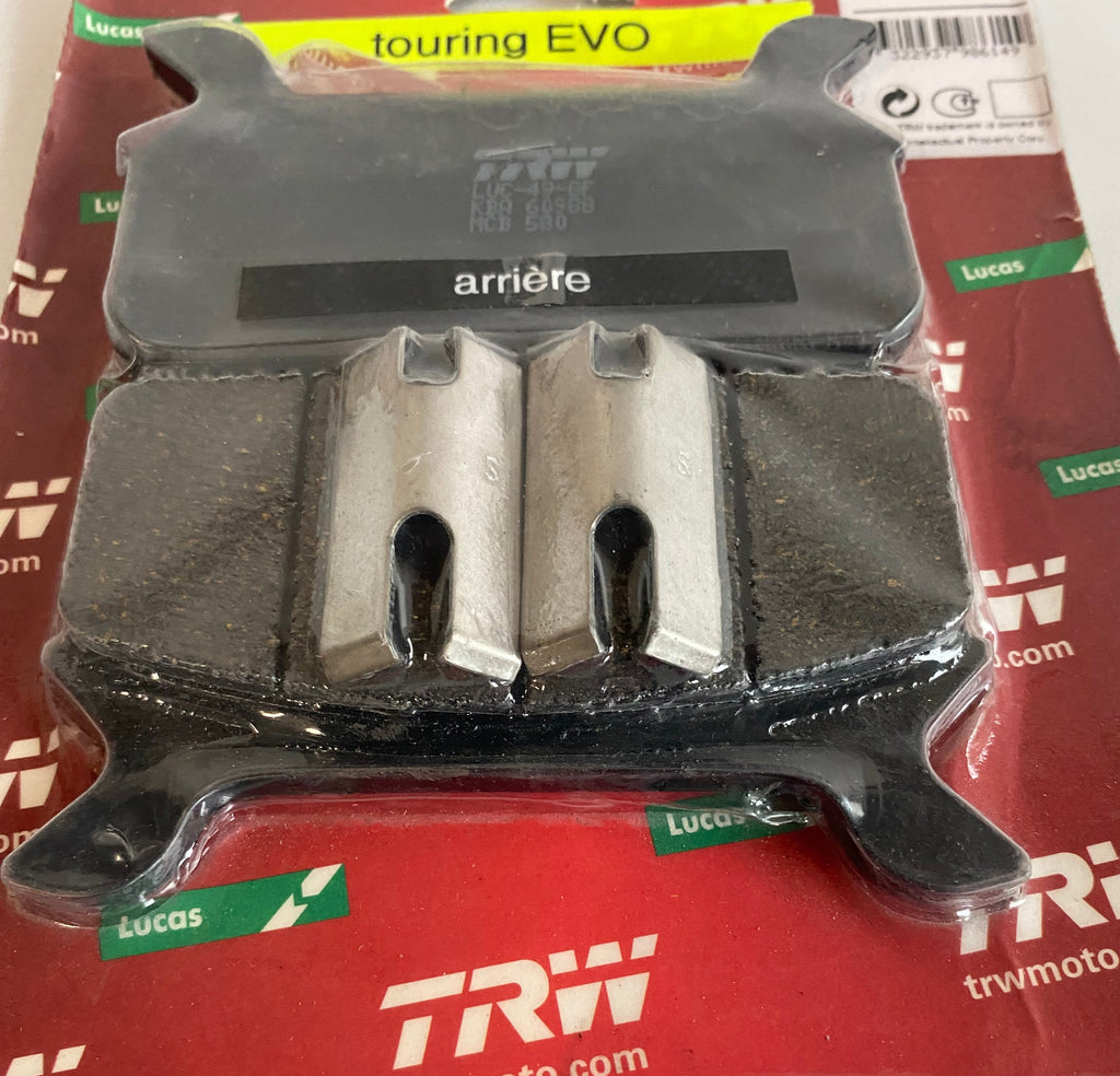 Jeu de plaquettes de frein arrière TRW Touring Harley Davidson REF MCS 517709