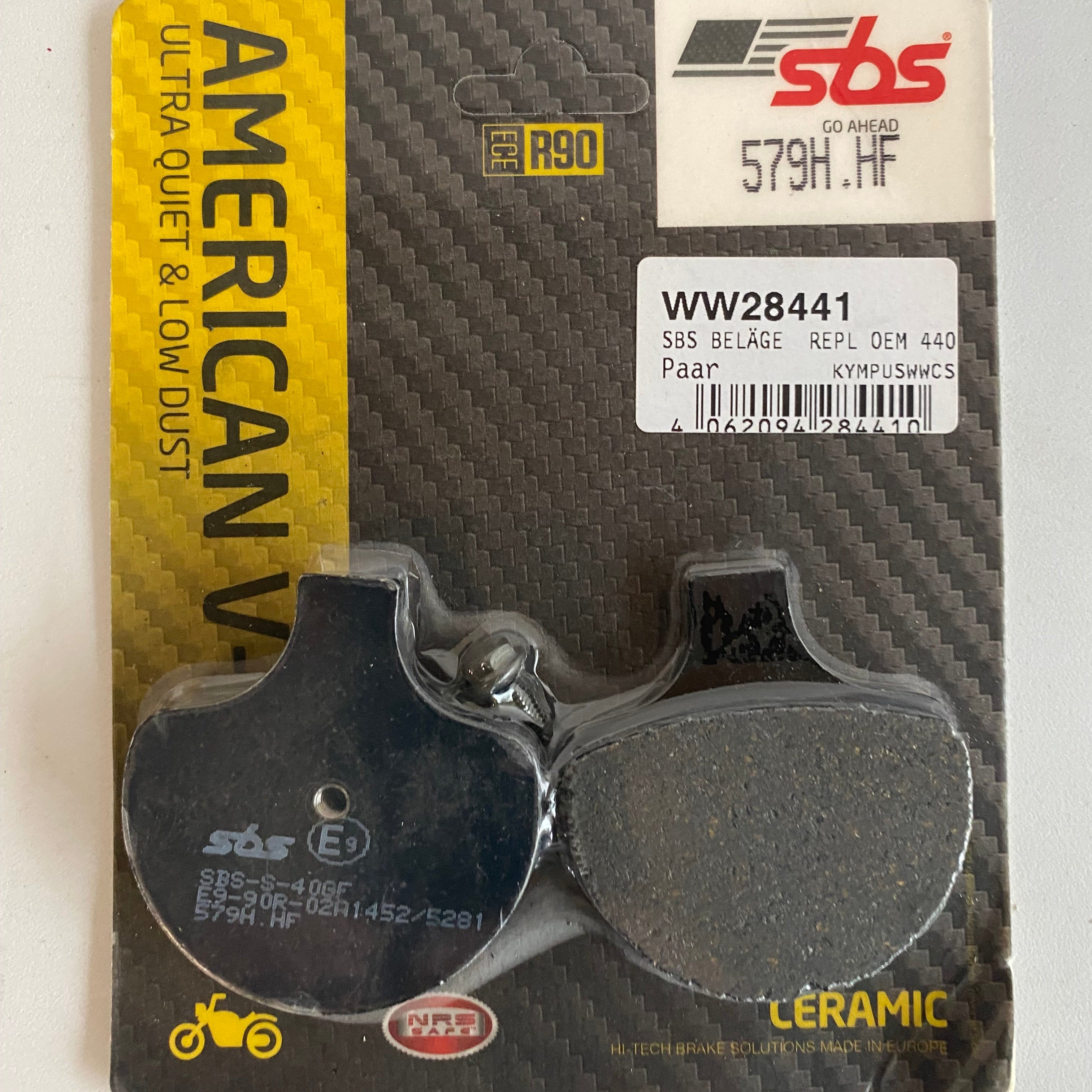 Jeu de plaquettes de frein avant SBS Harley Davidson REF OEM 44063-83C