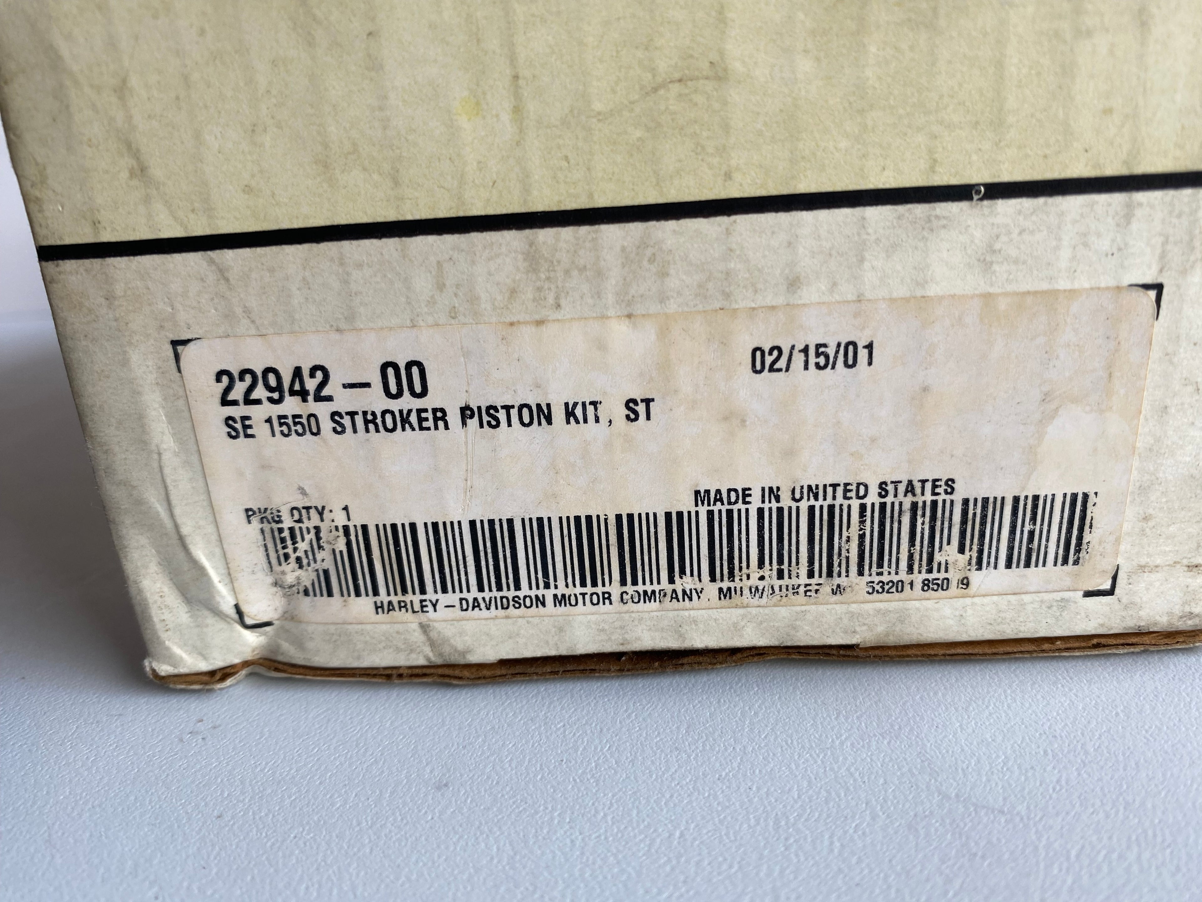 Jeu de pistons 1550cc moteur stroker Harley Davidson REF 22942-00