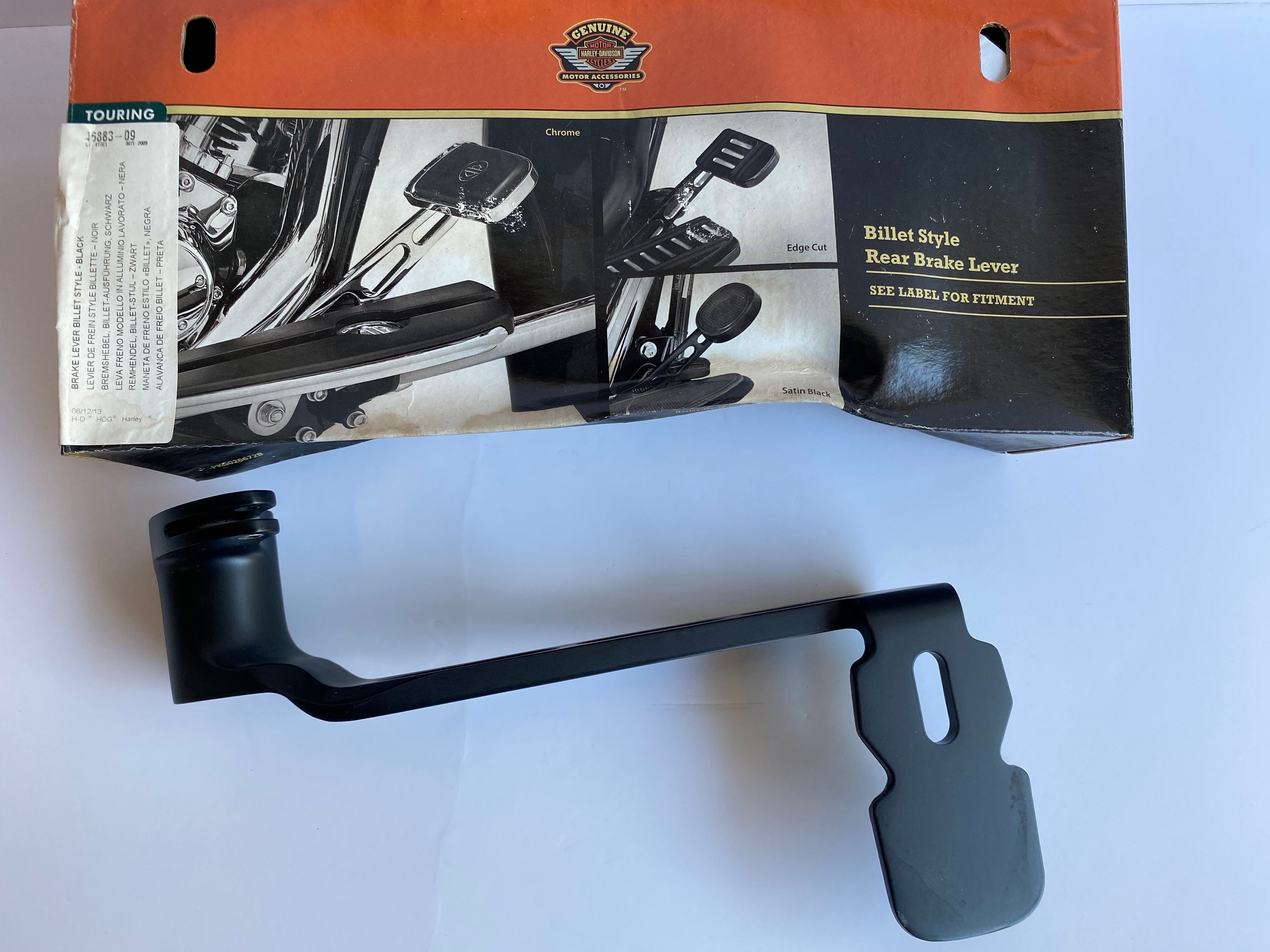 Harley Davidson Touring Black Billet Rear Brake Pedal REF 46883-09