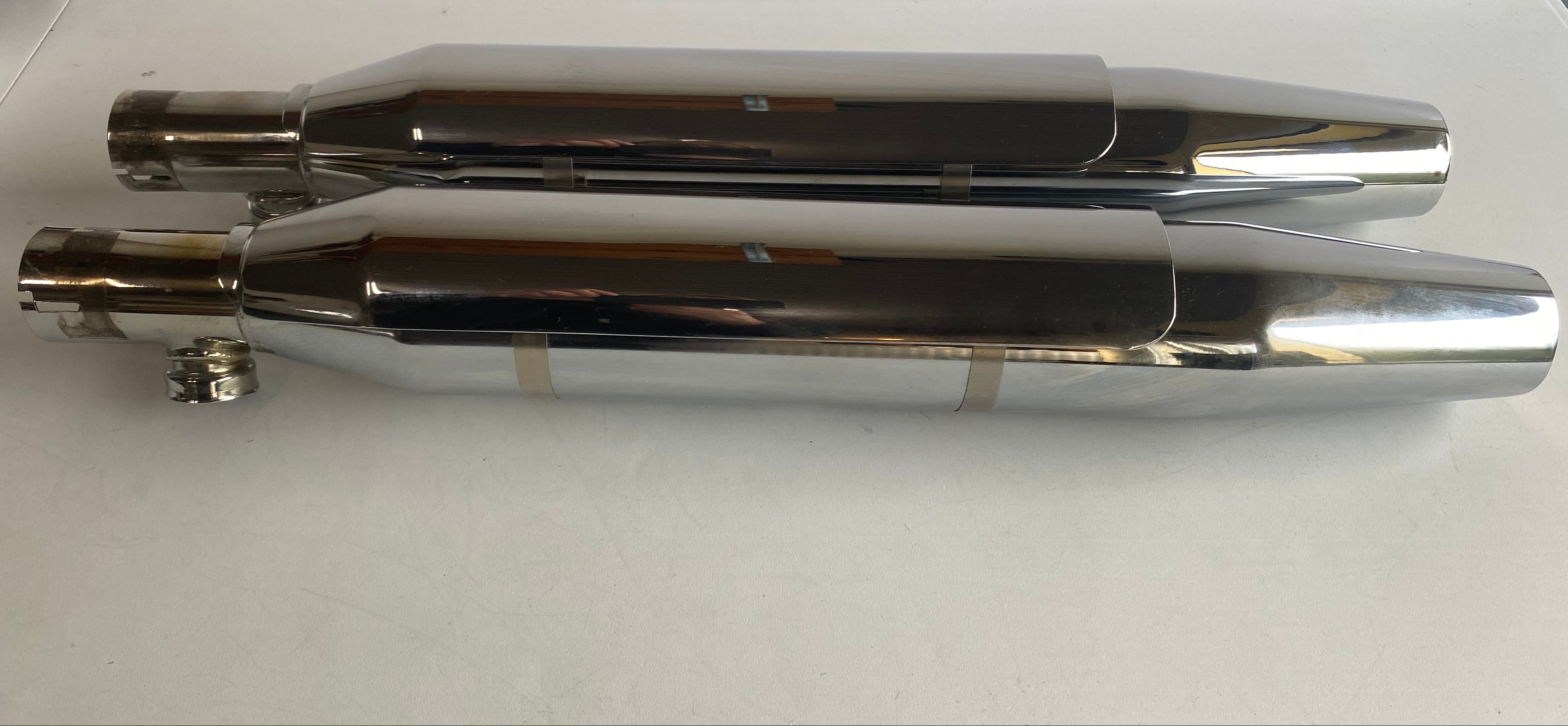 Jeu de silencieux chromé Softail Harley Davidson REF OEM 65682-04