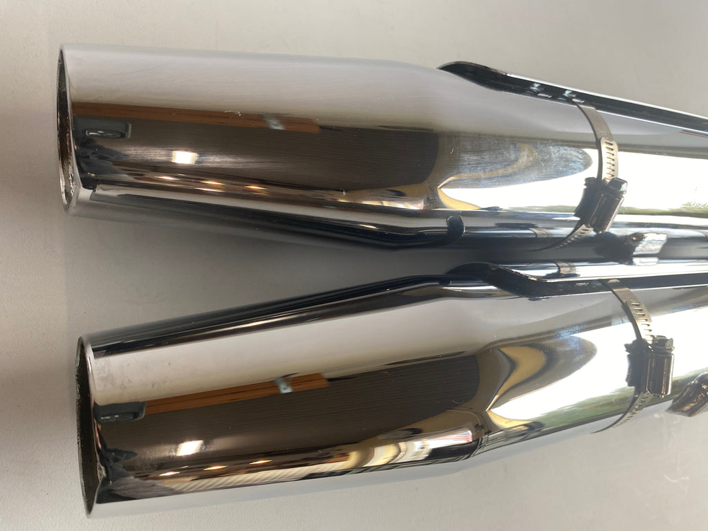 Jeu de silencieux chromé Softail Harley Davidson REF OEM 65682-04