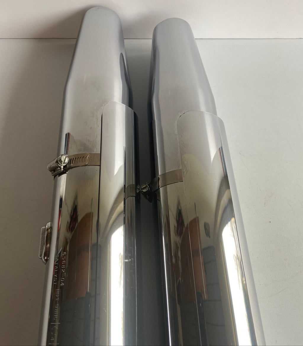 Jeu de silencieux chromé Softail Harley Davidson REF OEM 65682-04
