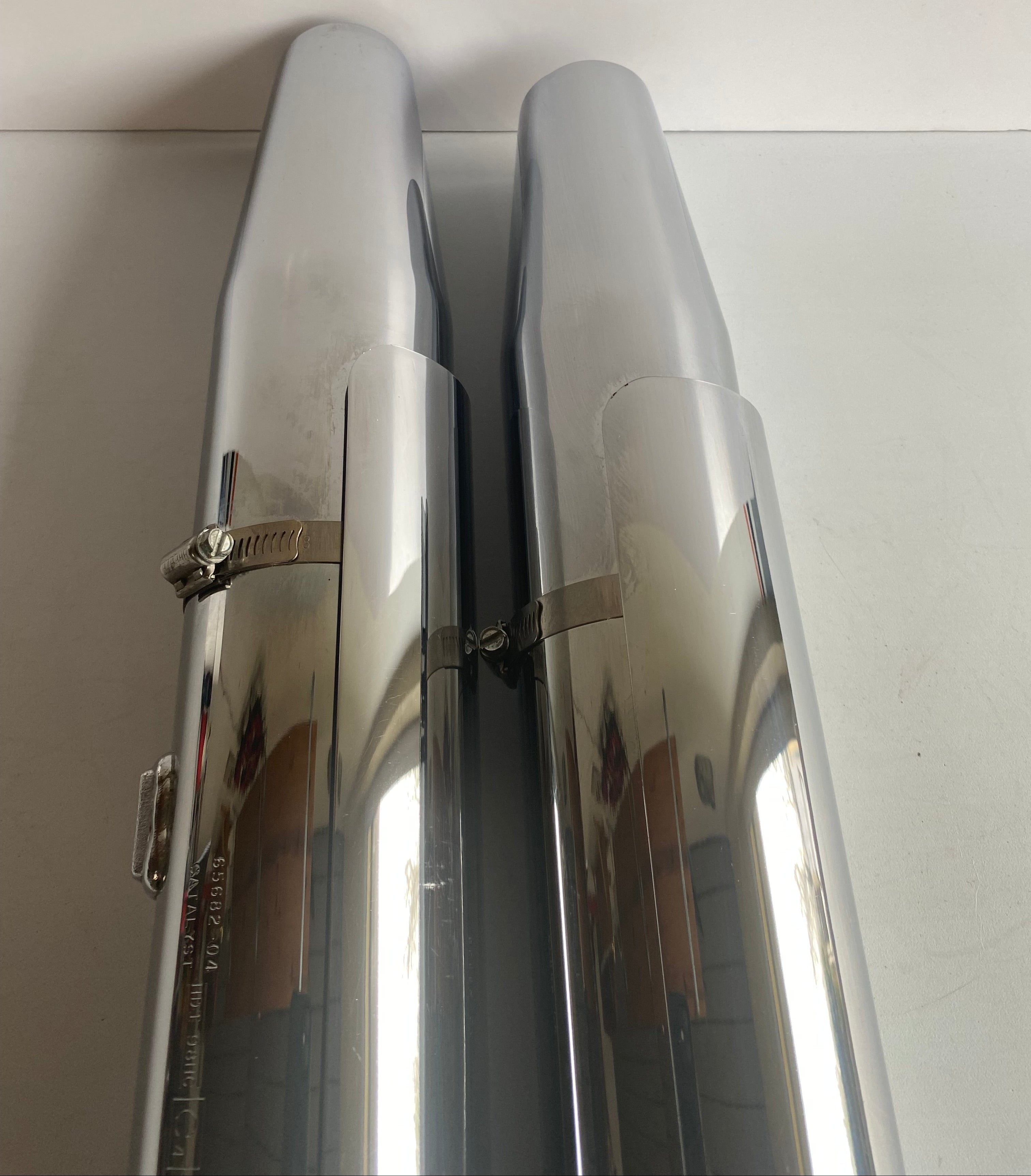Jeu de silencieux chromé Softail Harley Davidson REF OEM 65682-04