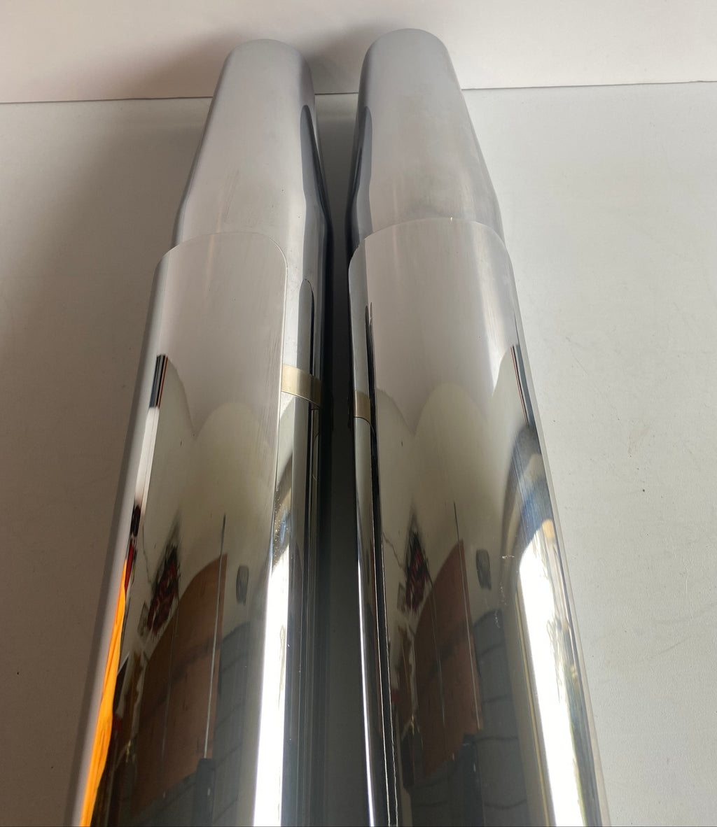 Jeu de silencieux chromé Softail Harley Davidson REF OEM 65682-04