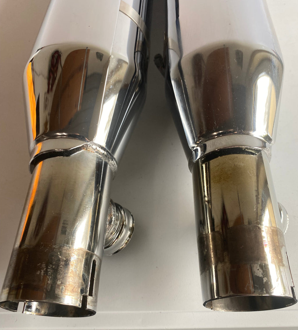 Jeu de silencieux chromé Softail Harley Davidson REF OEM 65682-04