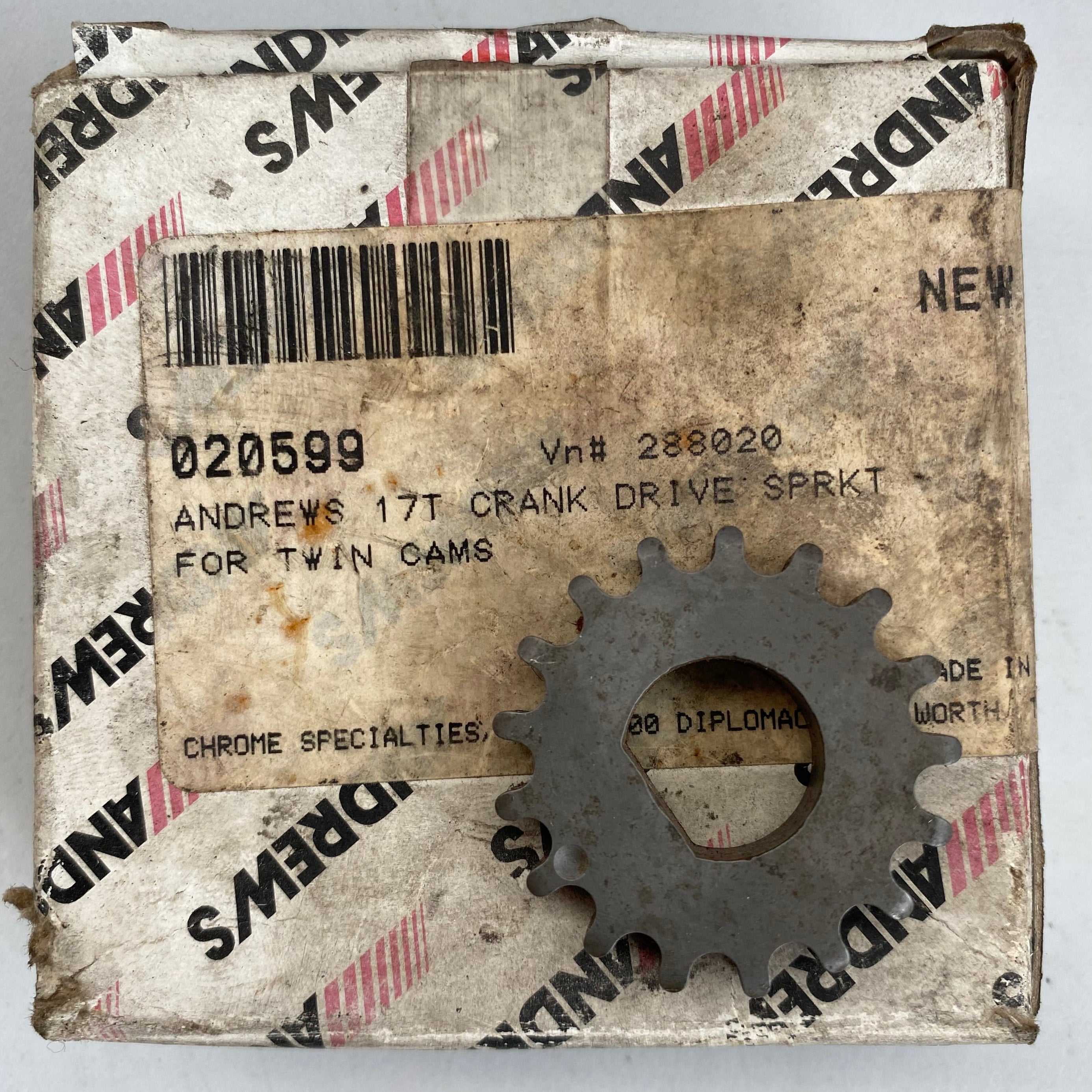 Pignon 17 dents distribution Twin Cam Harley Davidson Andrews REF MCS 503587