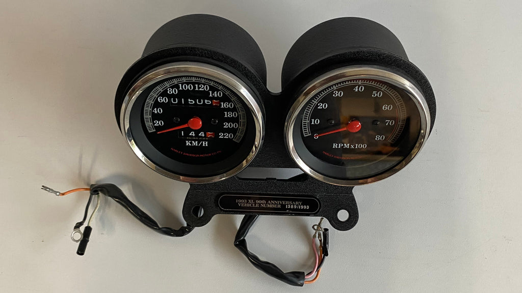 Compteur et compte tours Sportster anniversaire 90 ans Harley Davidson REF OEM 67099-92