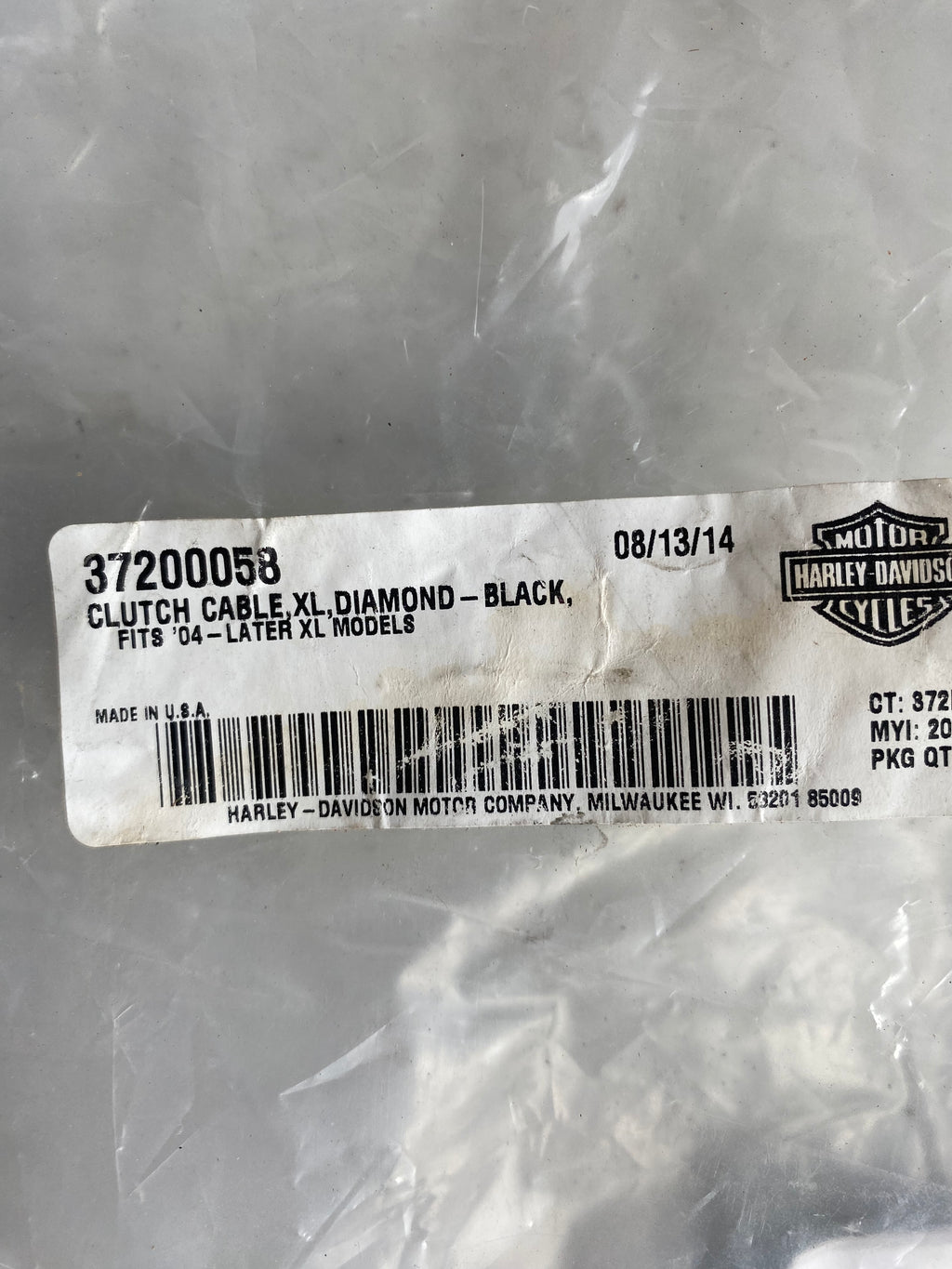 Cable embrayage Diamond Black Sportster Harley Davidson REF OEM 37200058