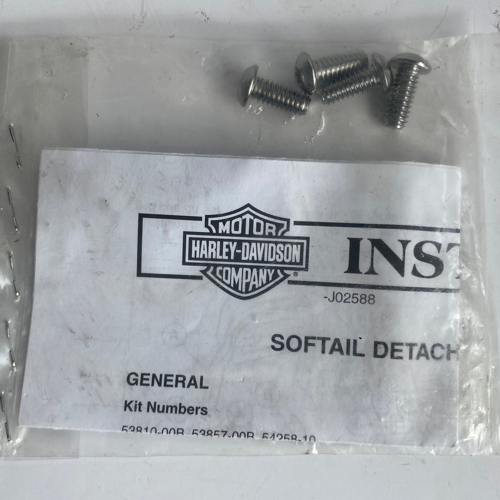Kit de 4 vis torx chrome Sissy bar 1/4-20 x 5/8" Harley Davidson REF OEM 94592-98