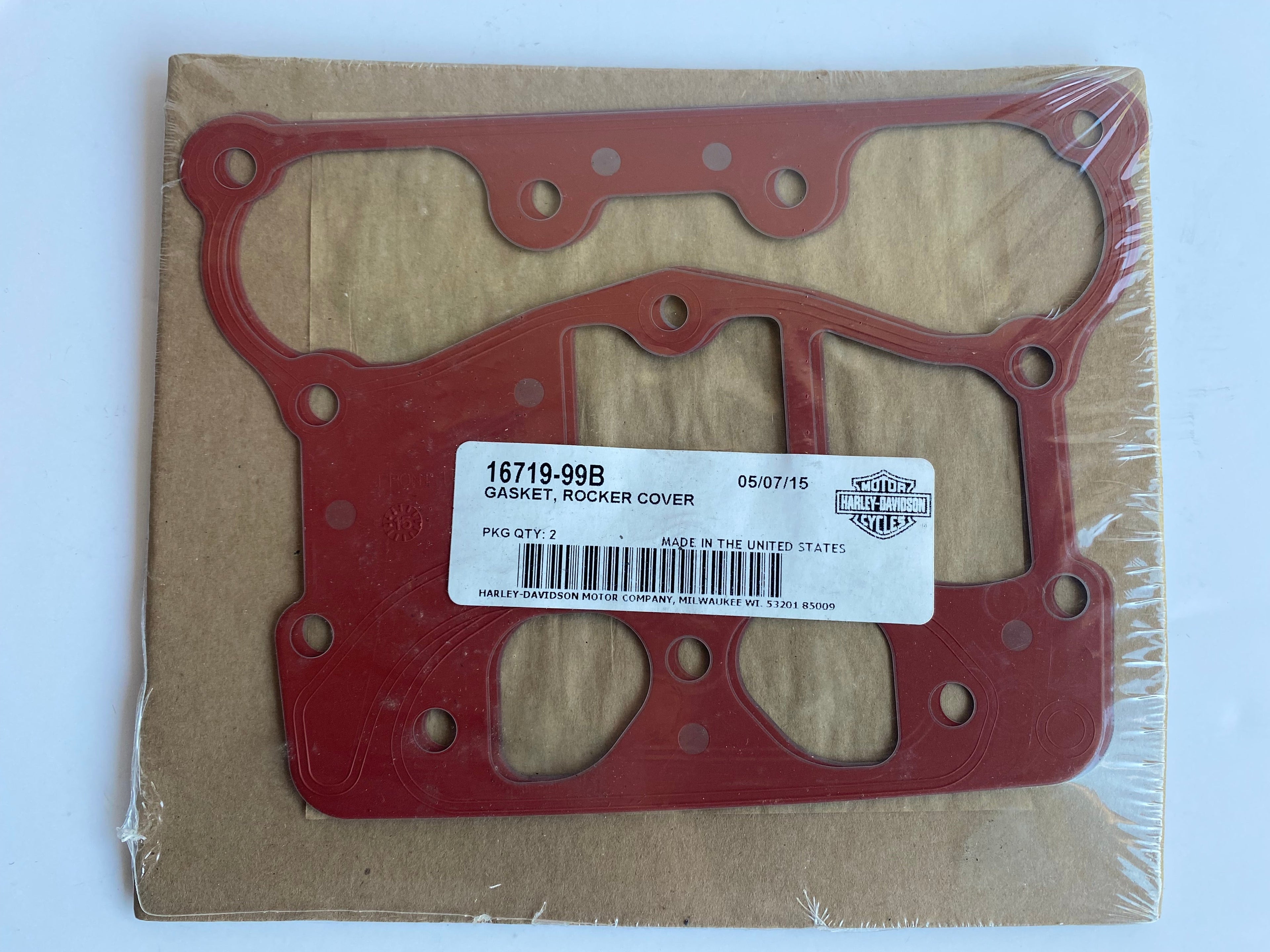 Jeu de 2 joints de cache culbuteurs inférieurs Twin Cam REF OEM 16719-99B