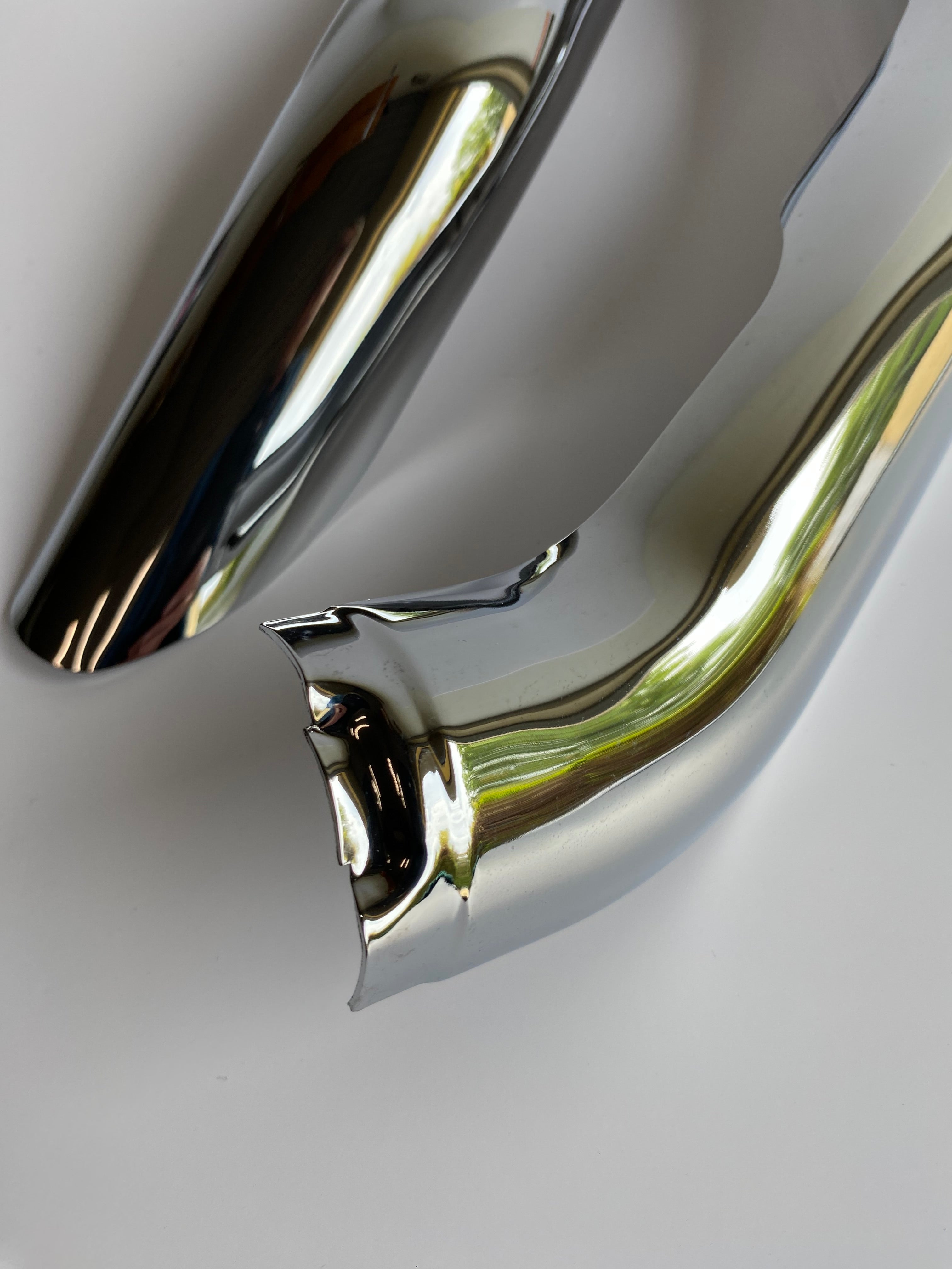 Harley Davidson Touring Flame Chrome Heat Shield Set REF 65540-04A