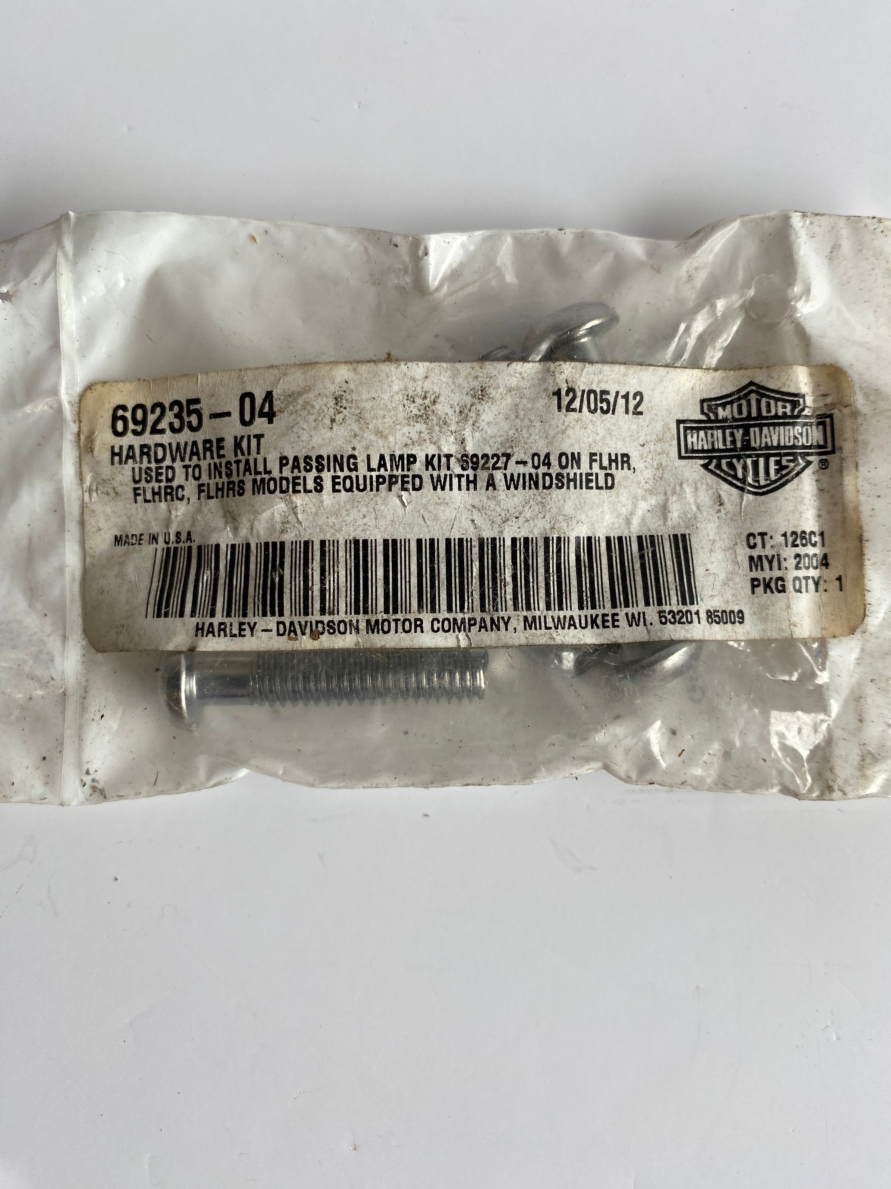 Kit de vis chromés passing lamp Touring Harley Davidson REF 69235-04