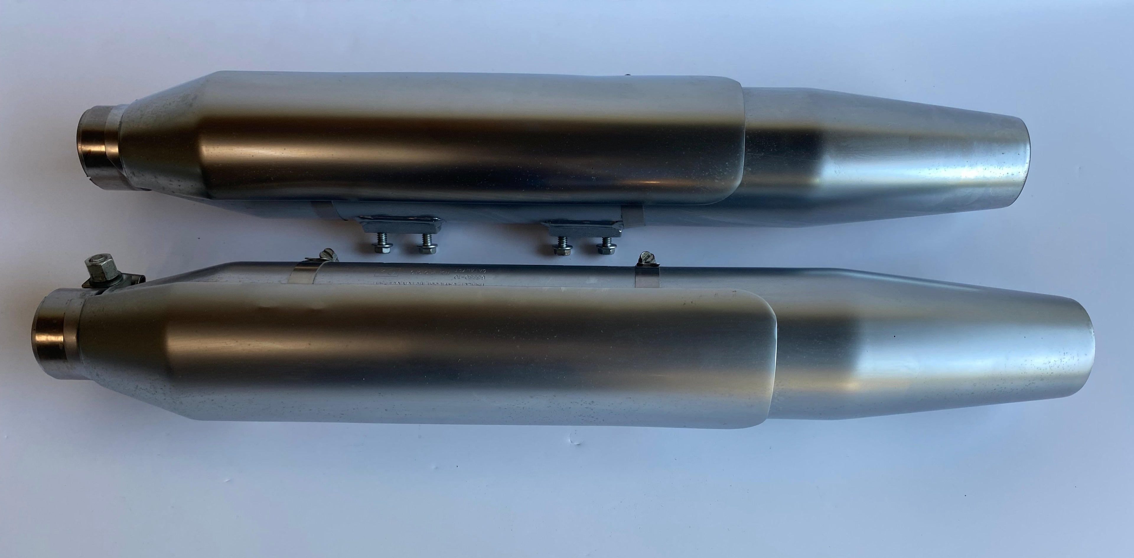 Genuine Softail Fat Boy Harley Davidson Muffler Set REF OEM 65870-10 &amp; 65880-10