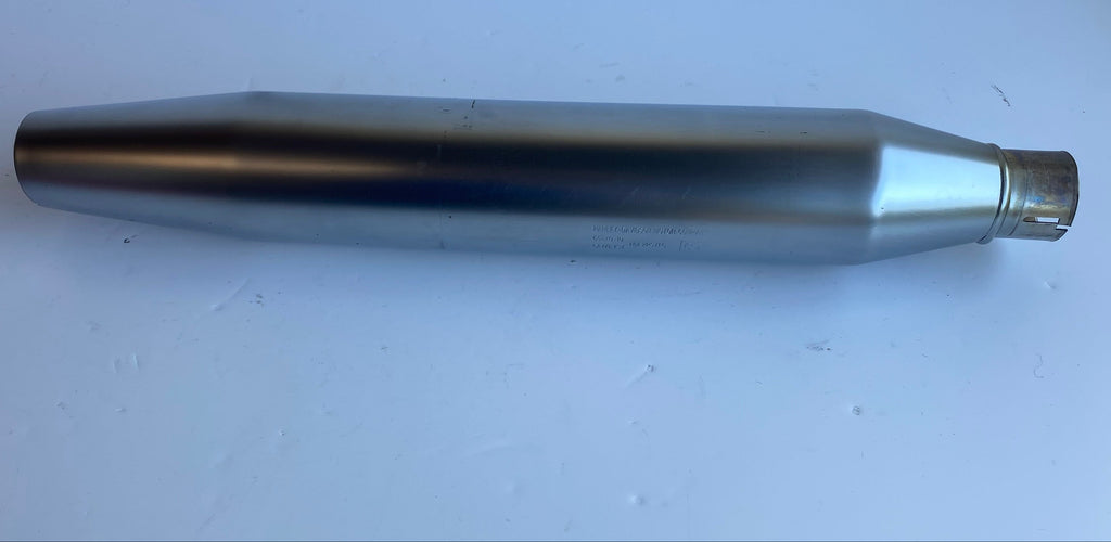 Silencieux inférieur chrome satin Softail Fat Boy Spécial Harley Davidson REF OEM 65870-10