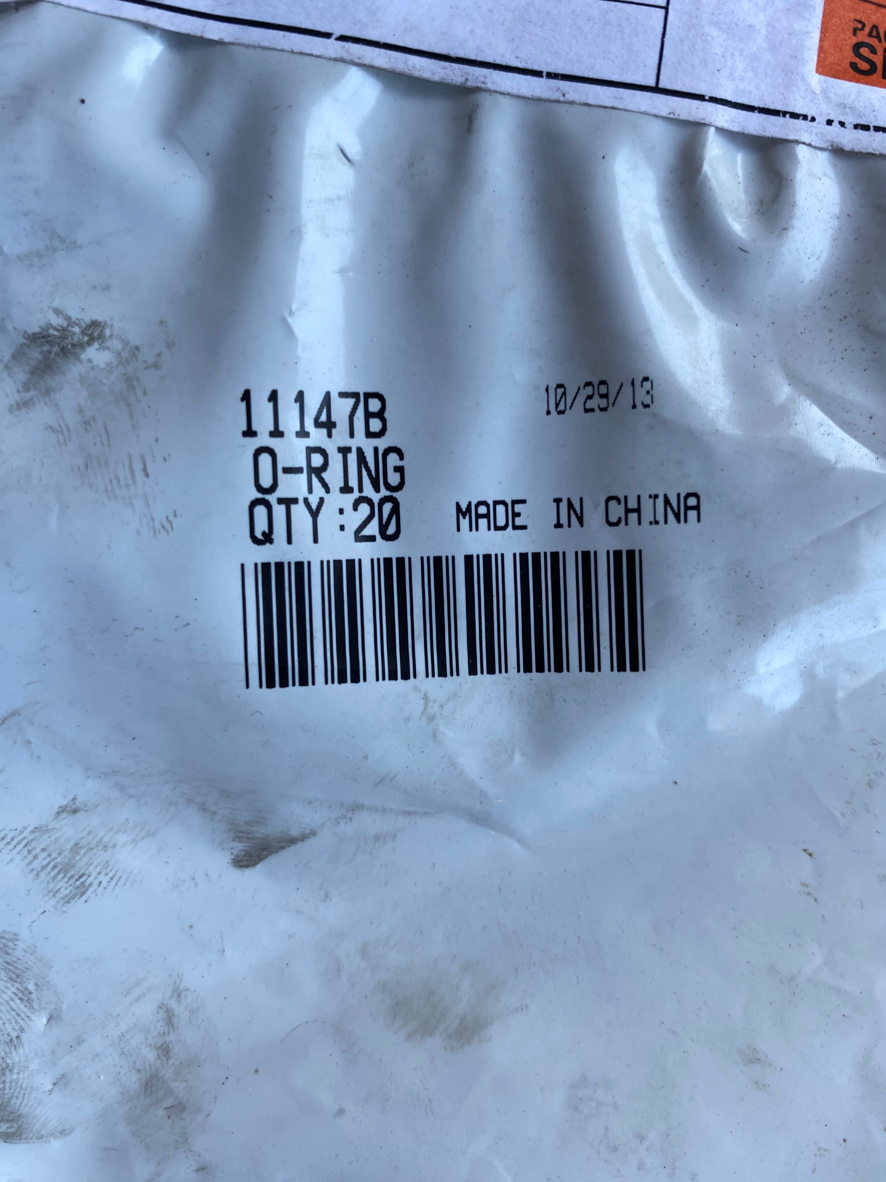Joint torique entre carter moteur et carter interne primaire Harley Davidson REF OEM 11147B