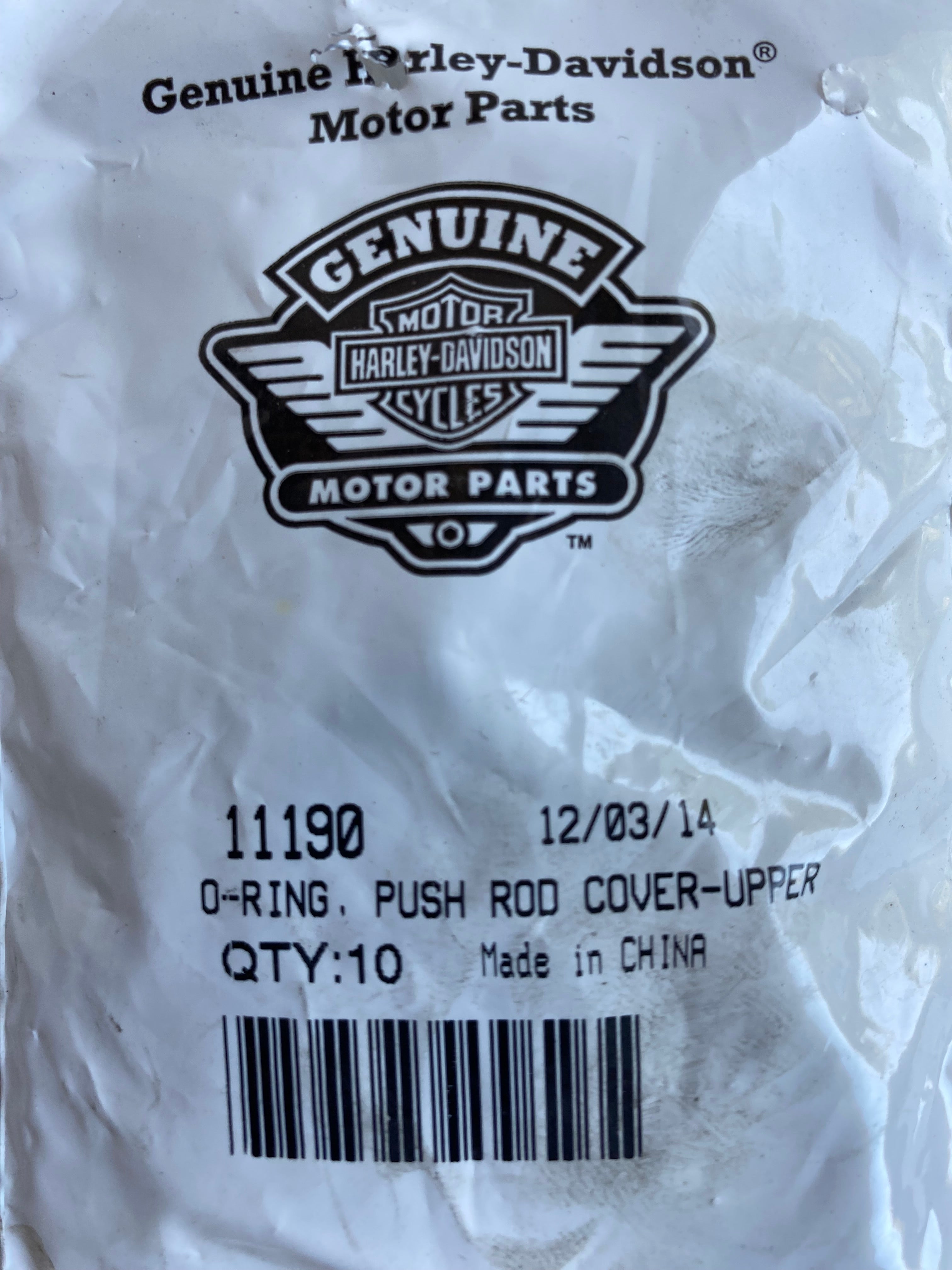 Joint torique colonnette inférieur Sportster Harley Davidson REF OEM 11190