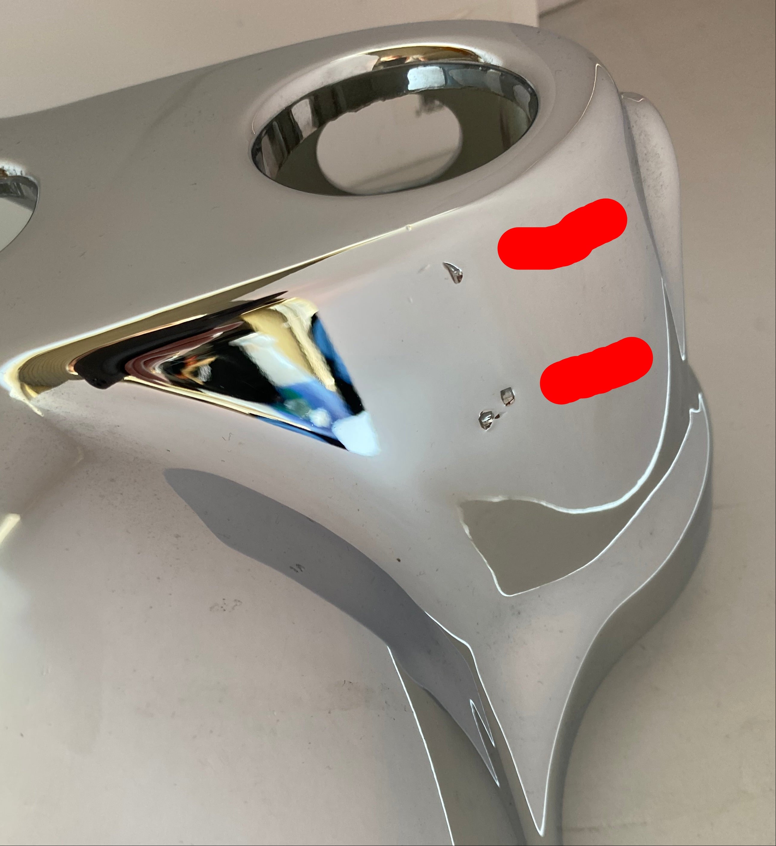 Nacelle chromée supérieur Dyna Switchback Harley Davidson REF OEM 61400078