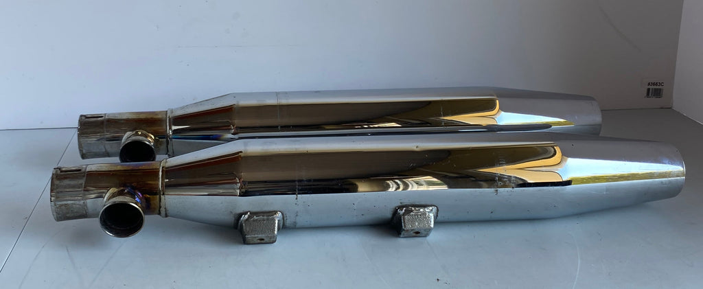 Jeu de silencieux échappement chromés Sportster Harley Davidson REF OEM 64891-04B