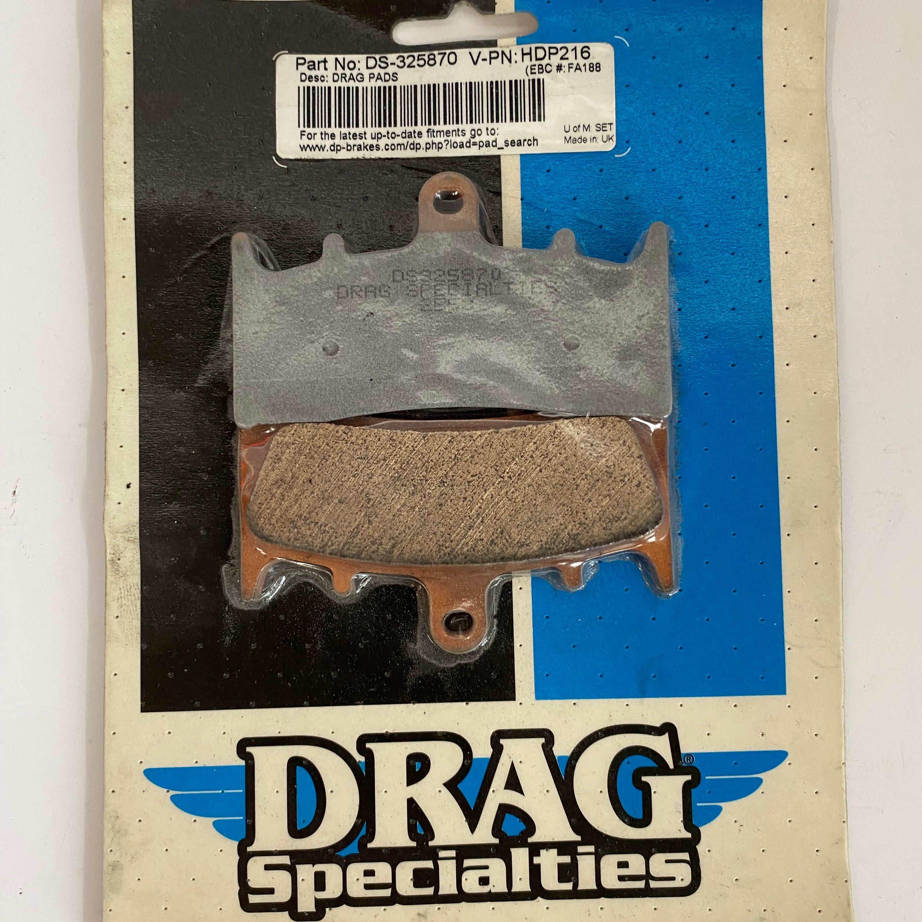 Jeu de plaquettes de frein avant Jay Brake Harley Davidson REF : DS-325870