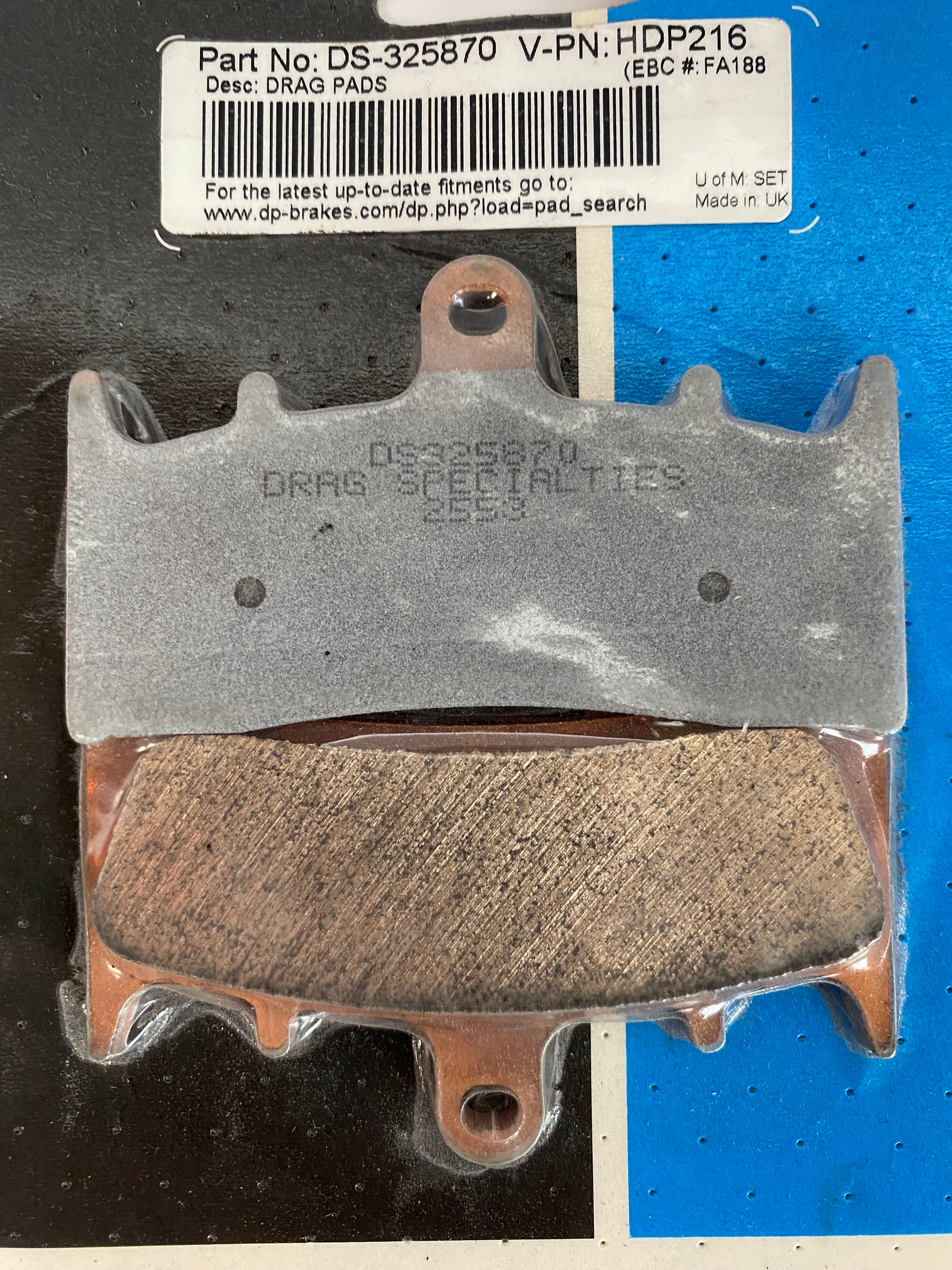 Jeu de plaquettes de frein avant Jay Brake Harley Davidson REF : DS-325870