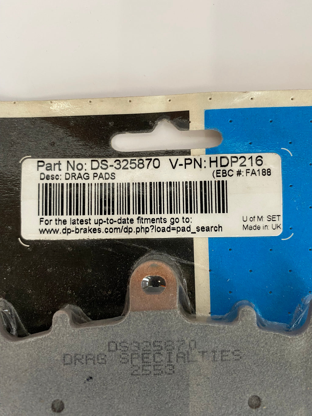 Jeu de plaquettes de frein avant Jay Brake Harley Davidson REF : DS-325870