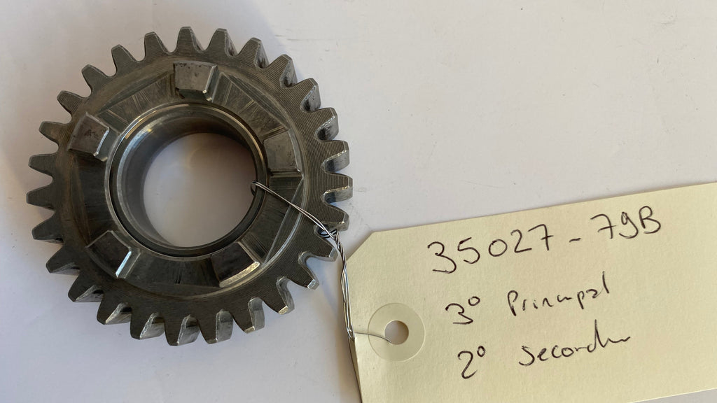 Pignon 3° vitesse arbre principal & 2° arbre secondaire Harley Davidson REF 35027-79B