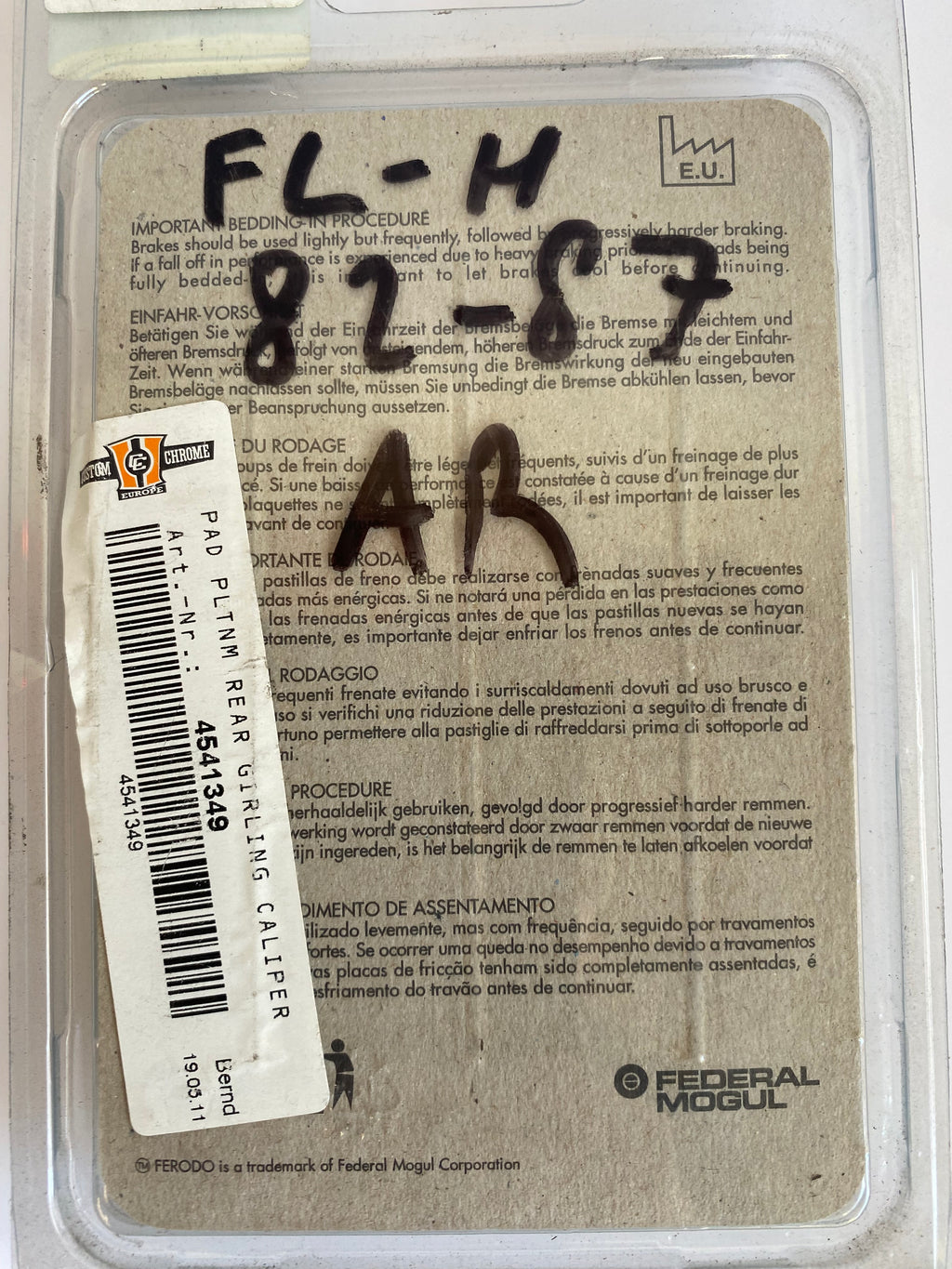 Jeu de plaquettes de frein arrière Ferodo Harley Davidson REF 44209-82A