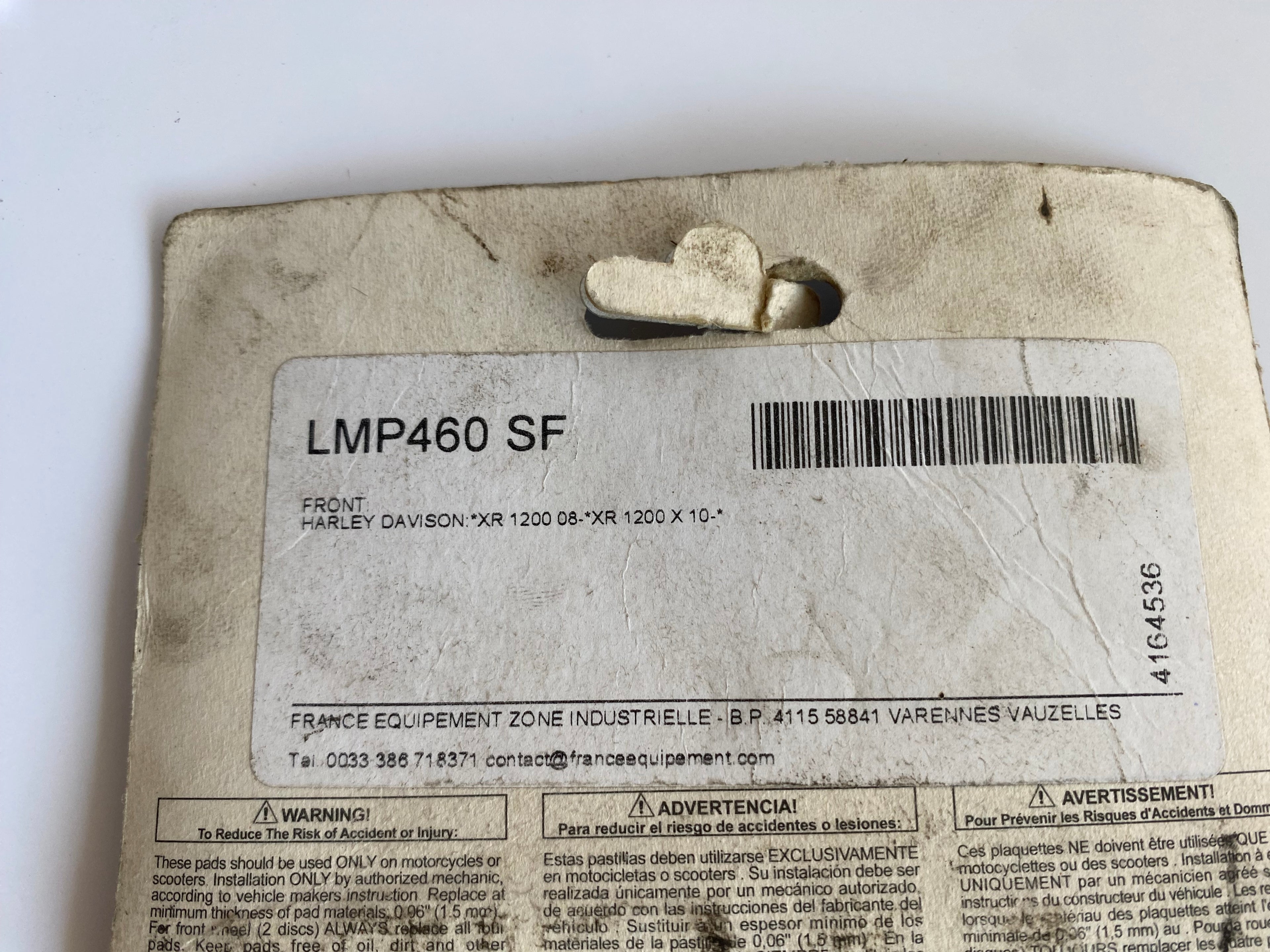 Jeu de plaquettes de frein avant XR1200 & Softail M8 Harley Davidson REF OEM 42739-08