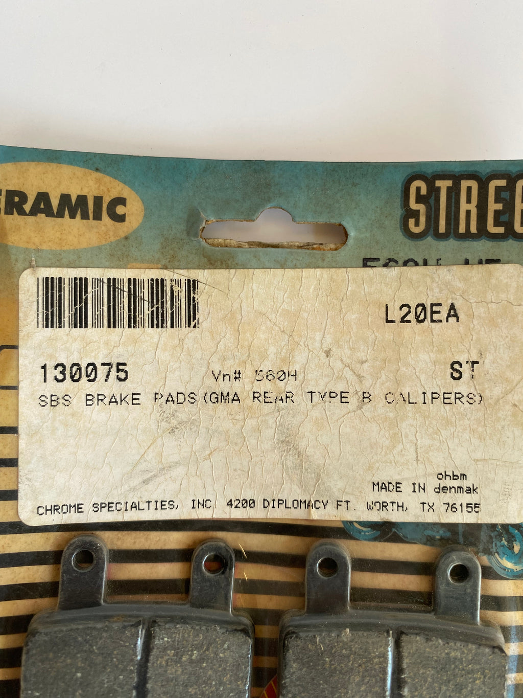 Jeu de plaquettes de frein arrière GMA type B Harley Davidson REF Zodiac 233612