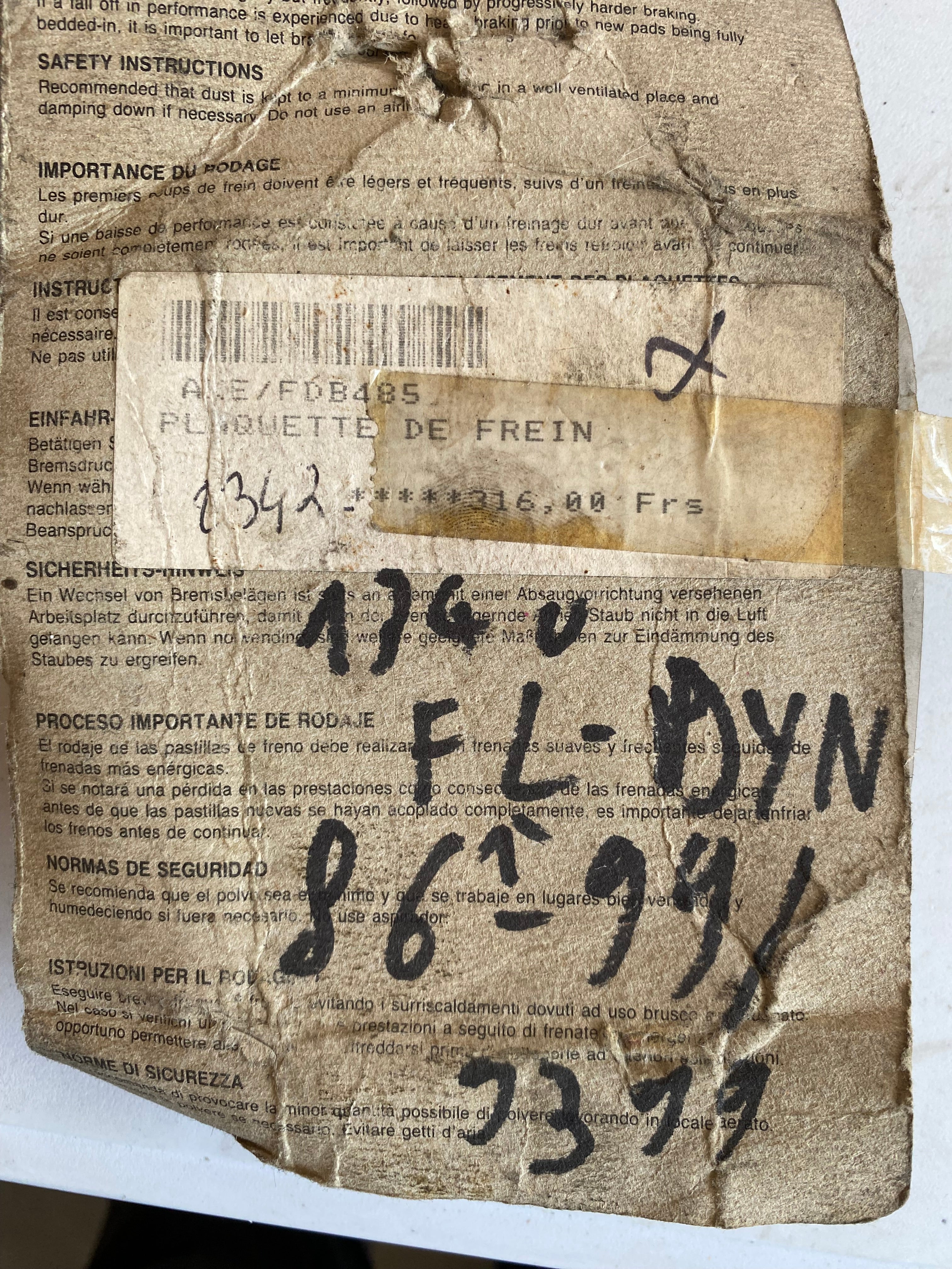 Jeu de plaquettes de frein arrière Touring FERODO Harley Davidson 43957-86E