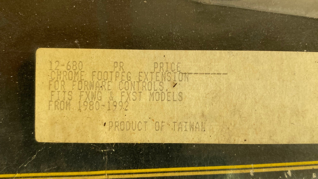 Jeu d'extensions de cales pieds avant chromés Harley Davidson REF CCI 12-680