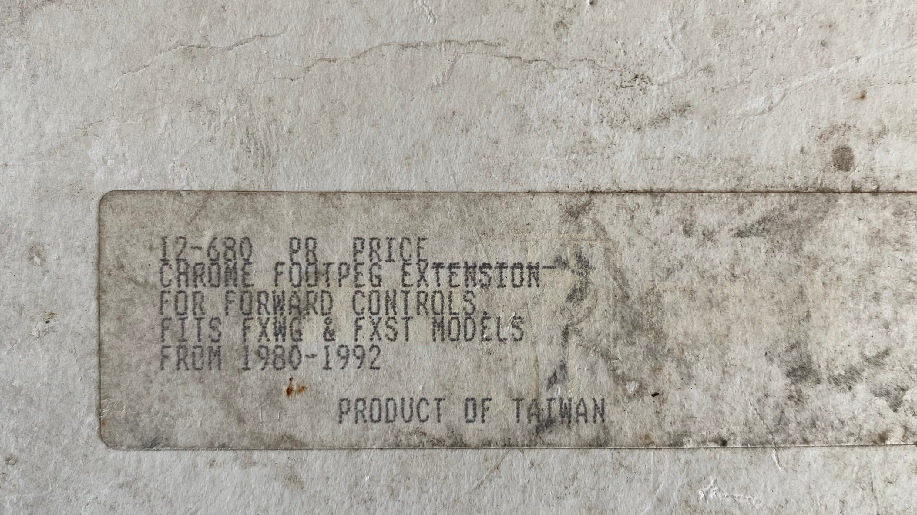 Jeu d'extensions de cales pieds avant chromés Harley Davidson REF CCI 12-680