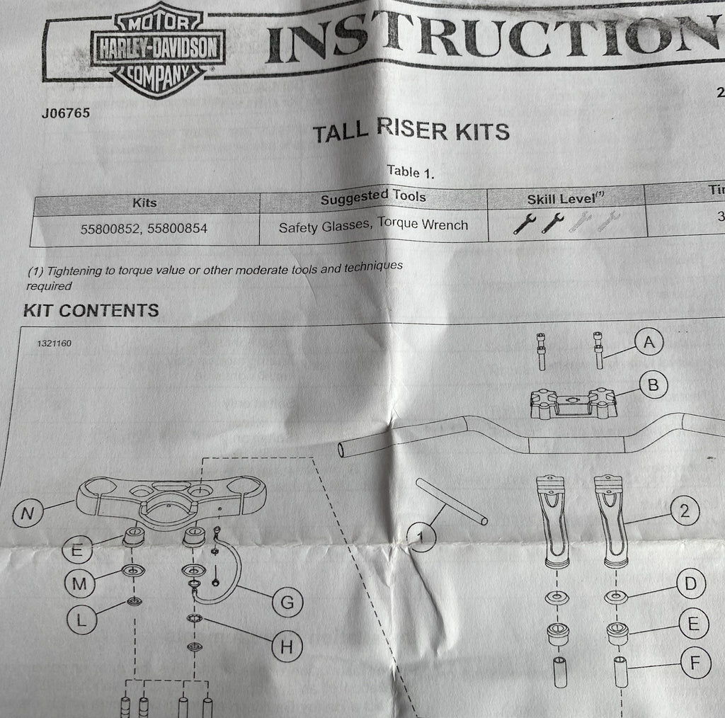 Risers 5.5 inches black Softail Harley Davidson REF OEM 55800852