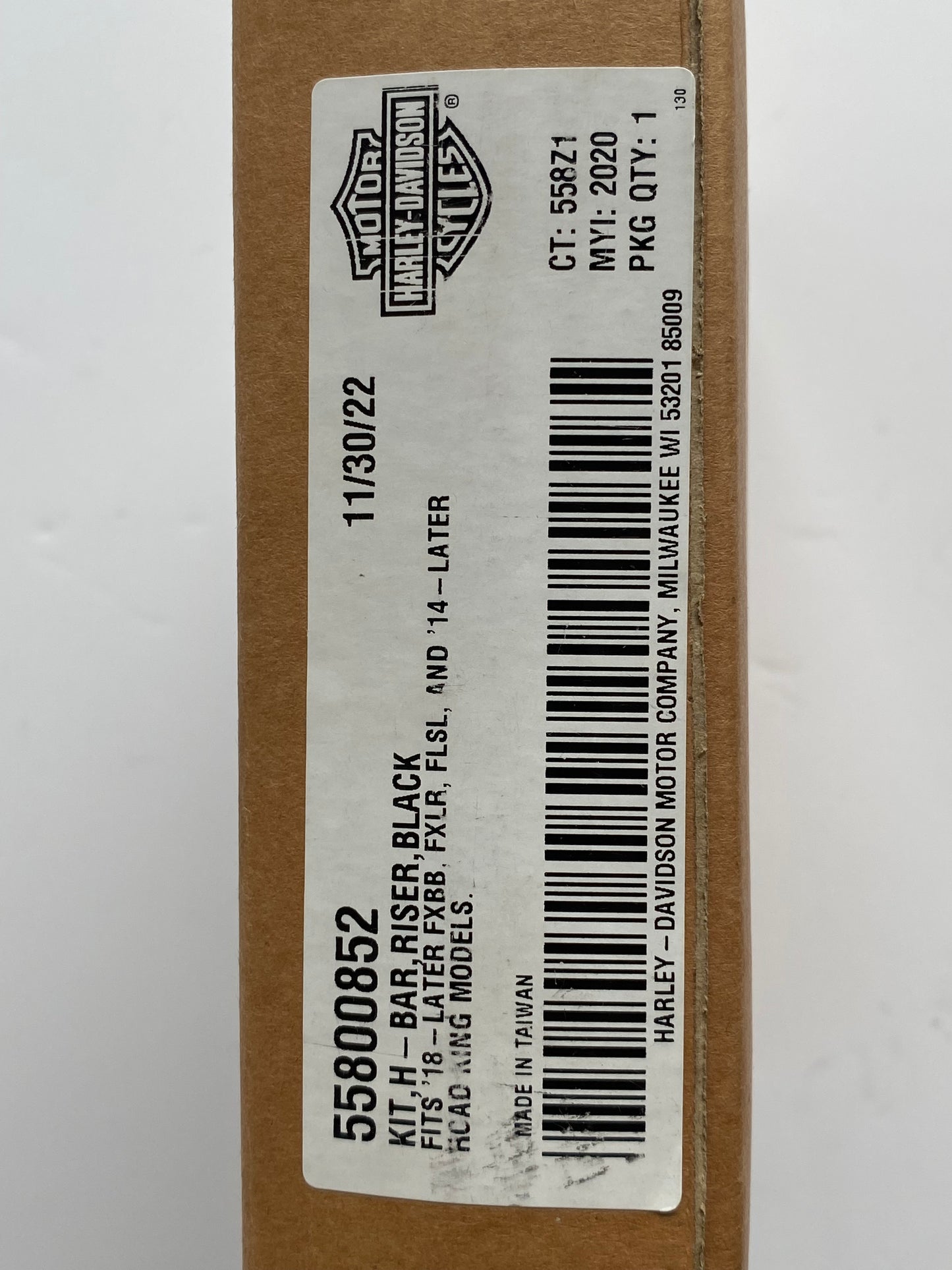 Risers 5.5 pouces noirs Softail Harley Davidson REF OEM 55800852