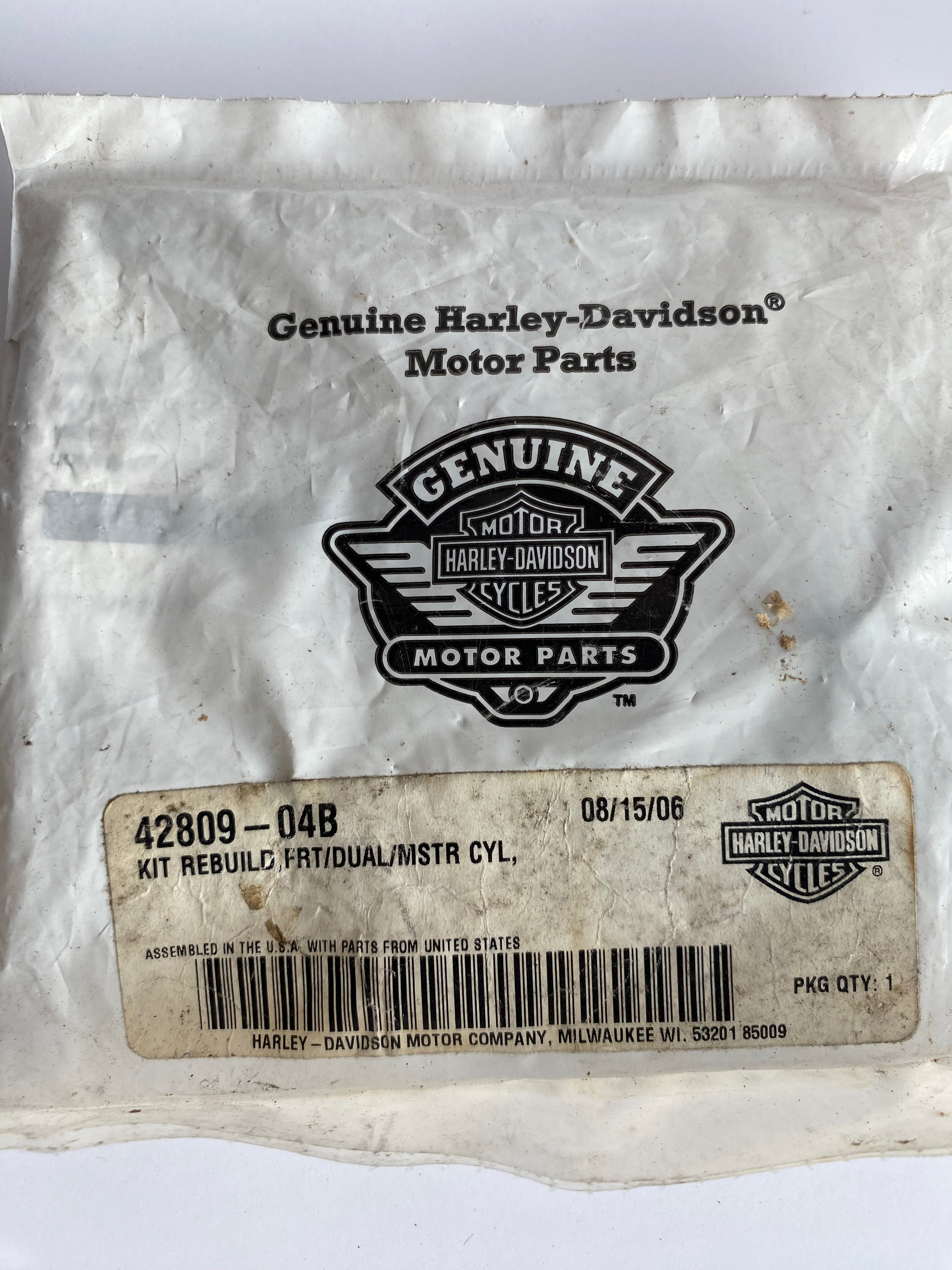 Harley Davidson Dual Front Master Cylinder Repair Kit REF OEM 42809-04B
