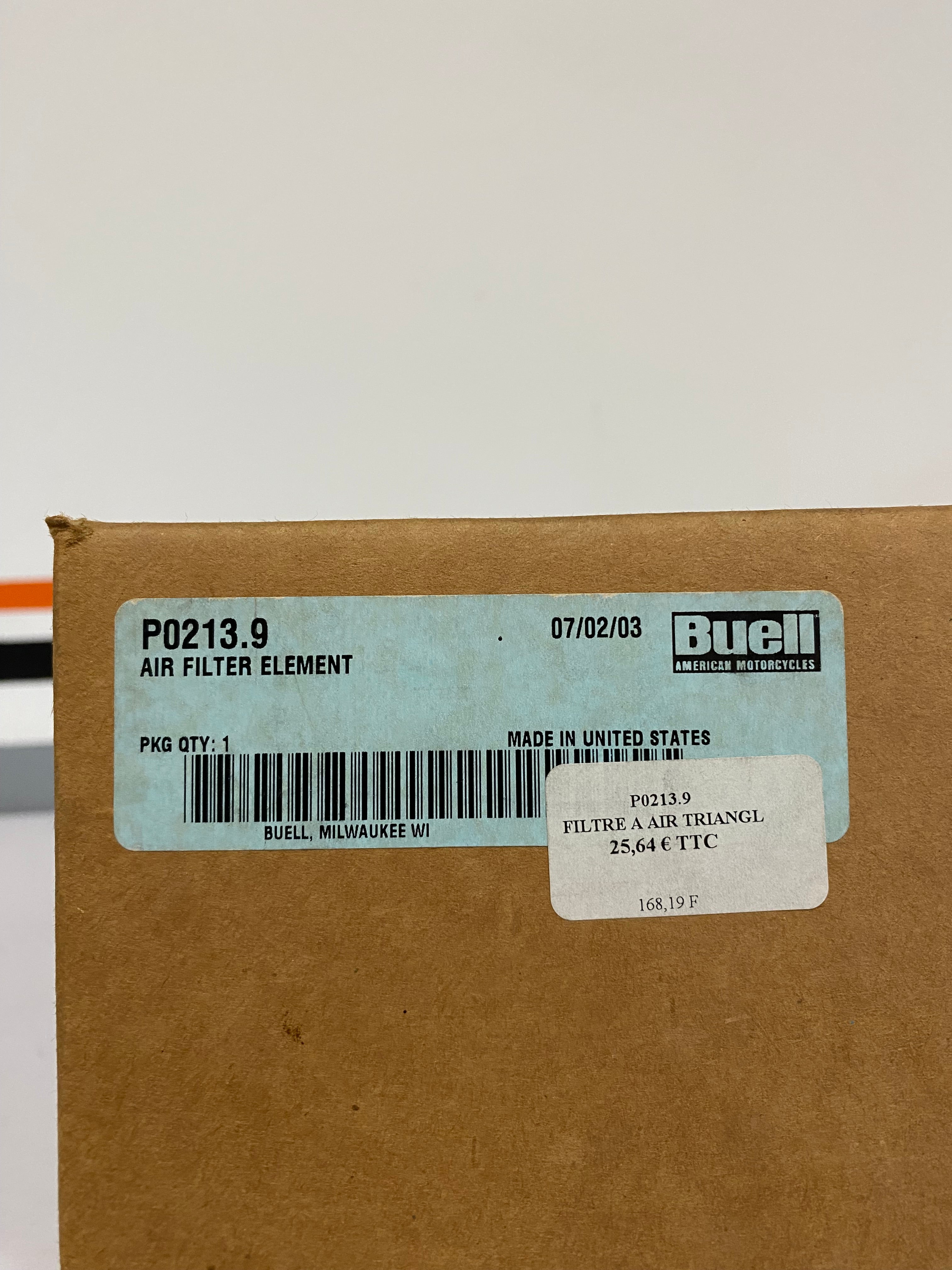 filtre à air BUELL REF OEM : P0213.9