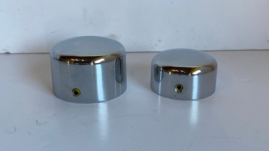 Jeu de caches axe de roue arrière chromés Dyna Harley Davidson REF 41705-09