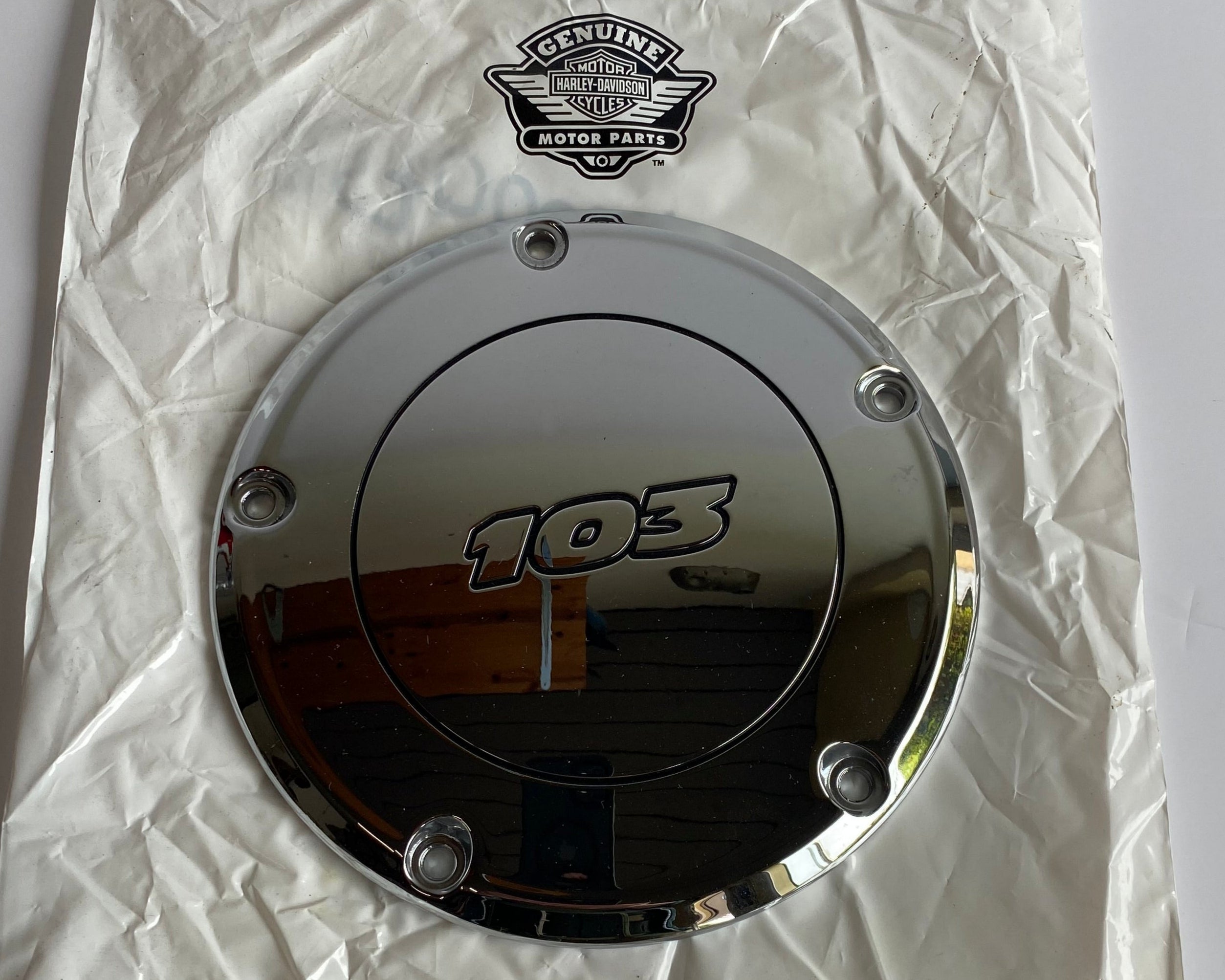 Derby cover chromé 103 Harley Davidson REF OEM 25700037