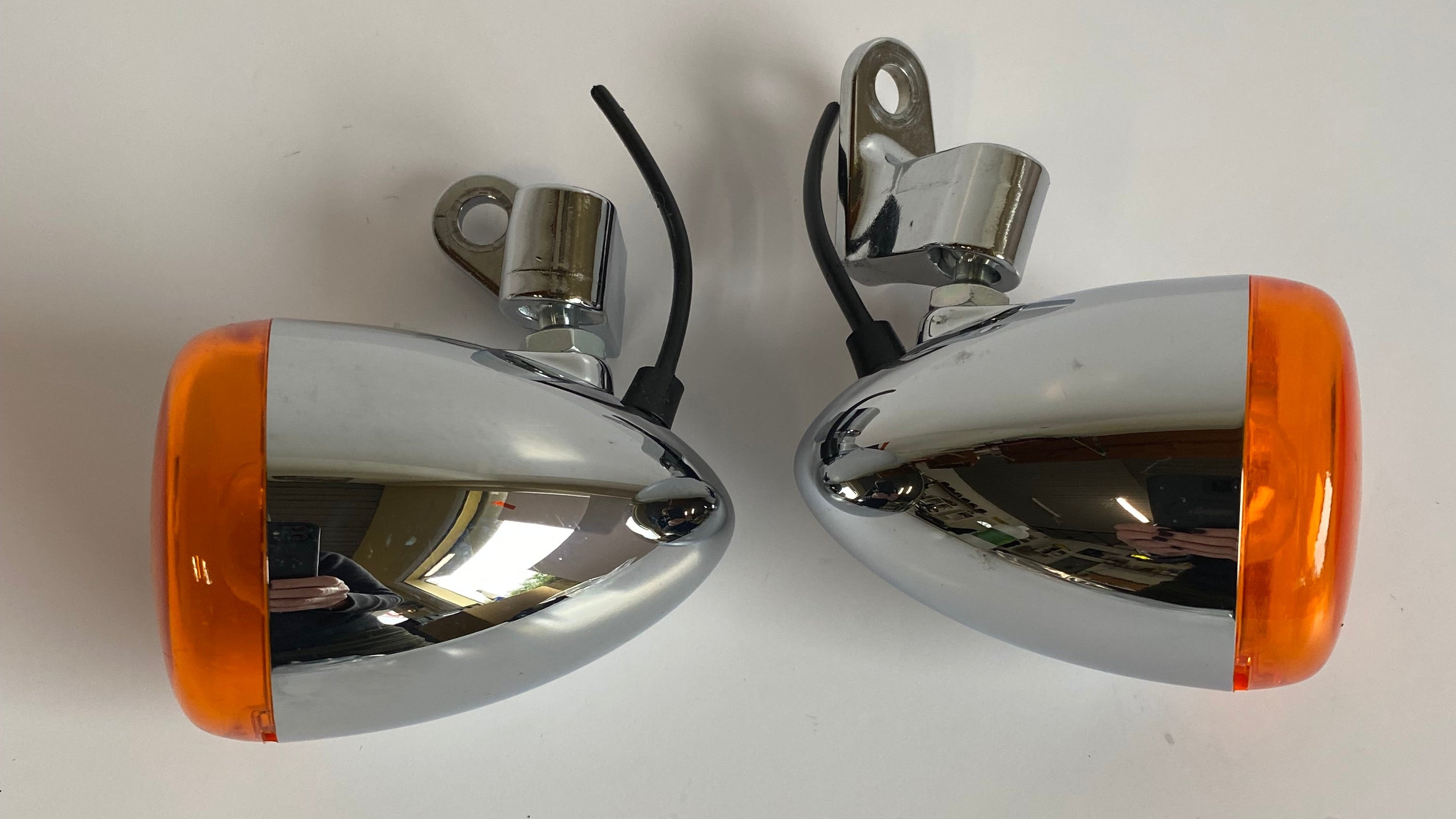 Jeu de clignotants avant chromés Softail M8 Harley Davidson REF OEM 67800141