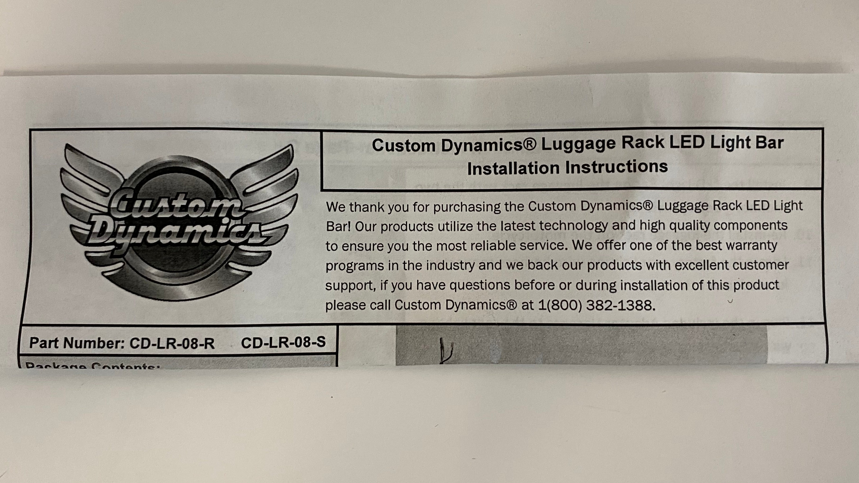Eclairage porte paquet Softail Harley Davidson REF Drag 2040-2468