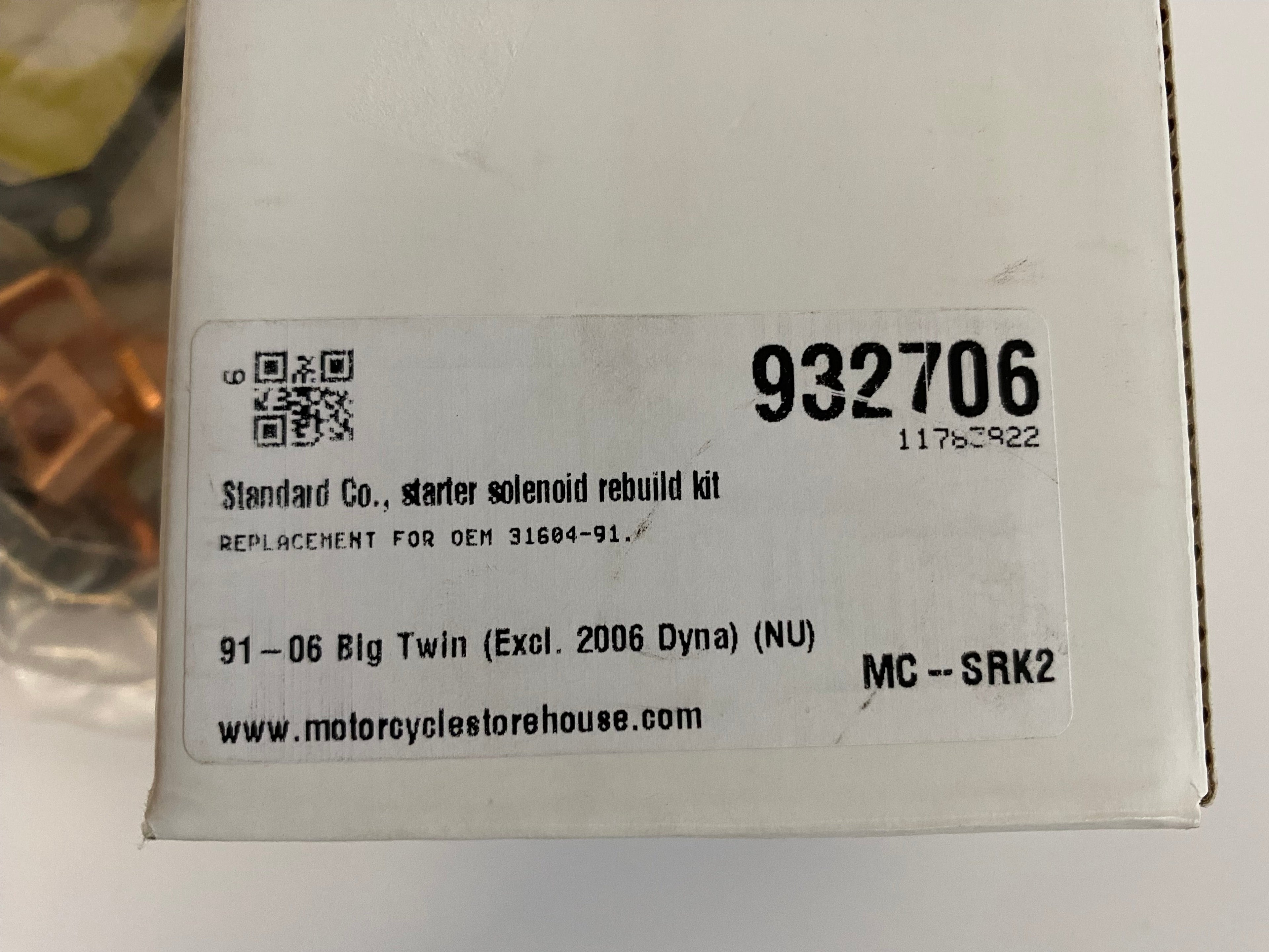 Kit de réparation de solénoïde démarreur Big Twin Harley Davidson REF OEM 31604-91