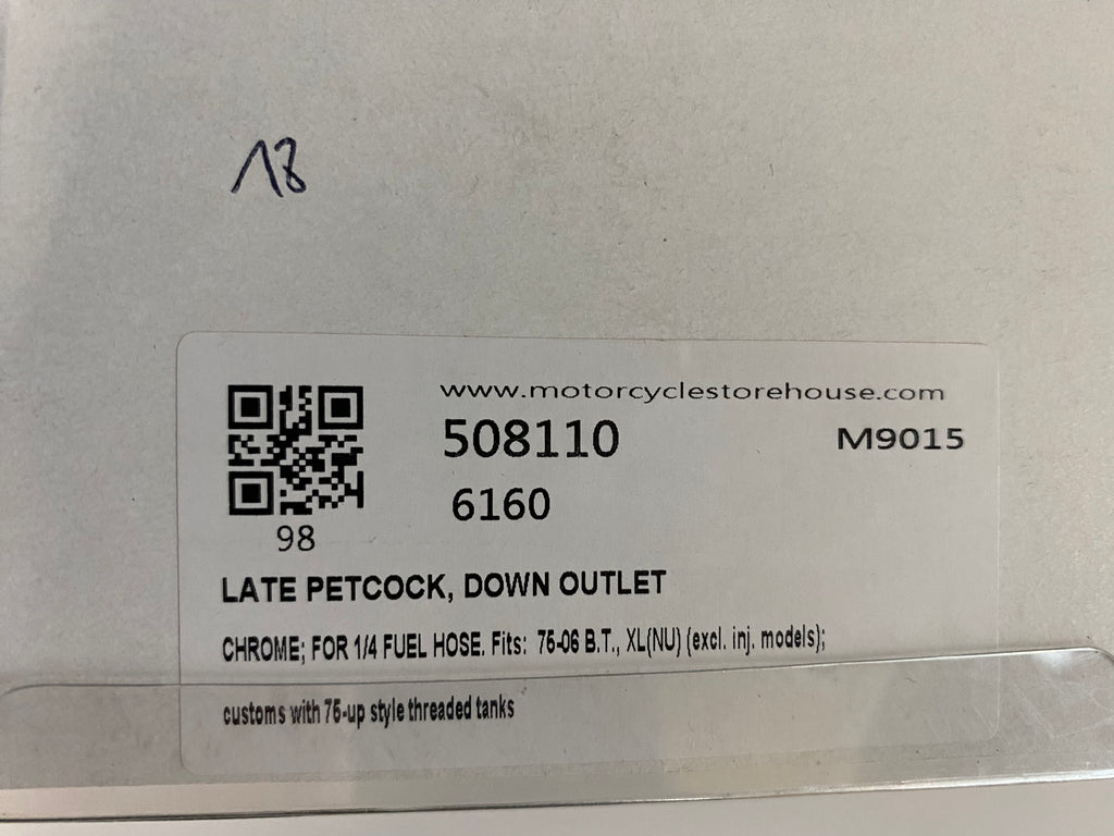 Robinet d'essence carburant sortie bas Harley Davidson REF MCS 914367