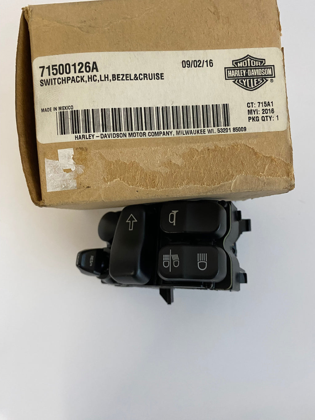 Commodo gauche avec régulateur de vitesse Road King Harley Davidson REF OEM 71500126A