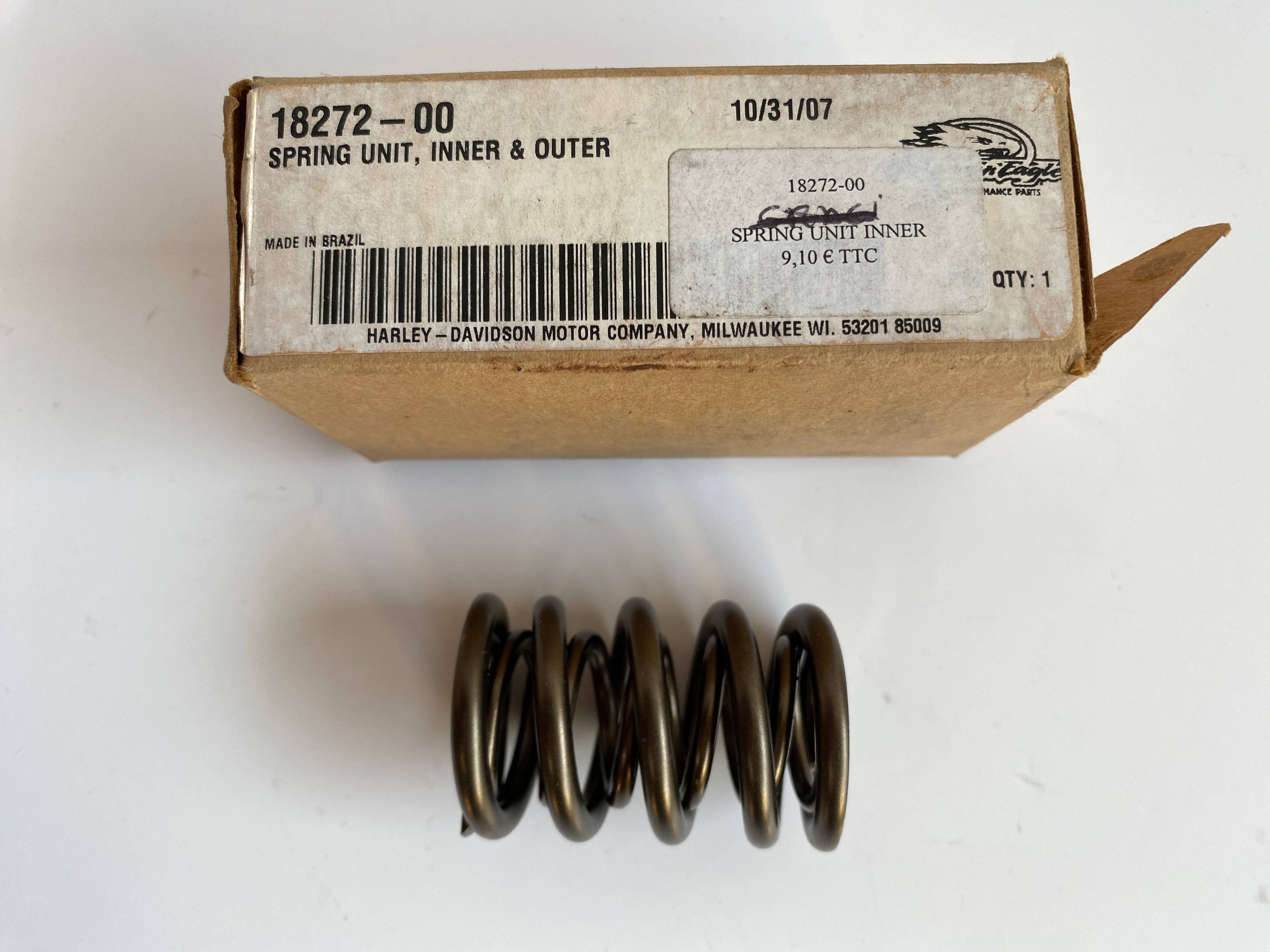 Kit de 2 ressorts de soupape intérieur & extérieur CVO Harley Davidson REF OEM 18272-00