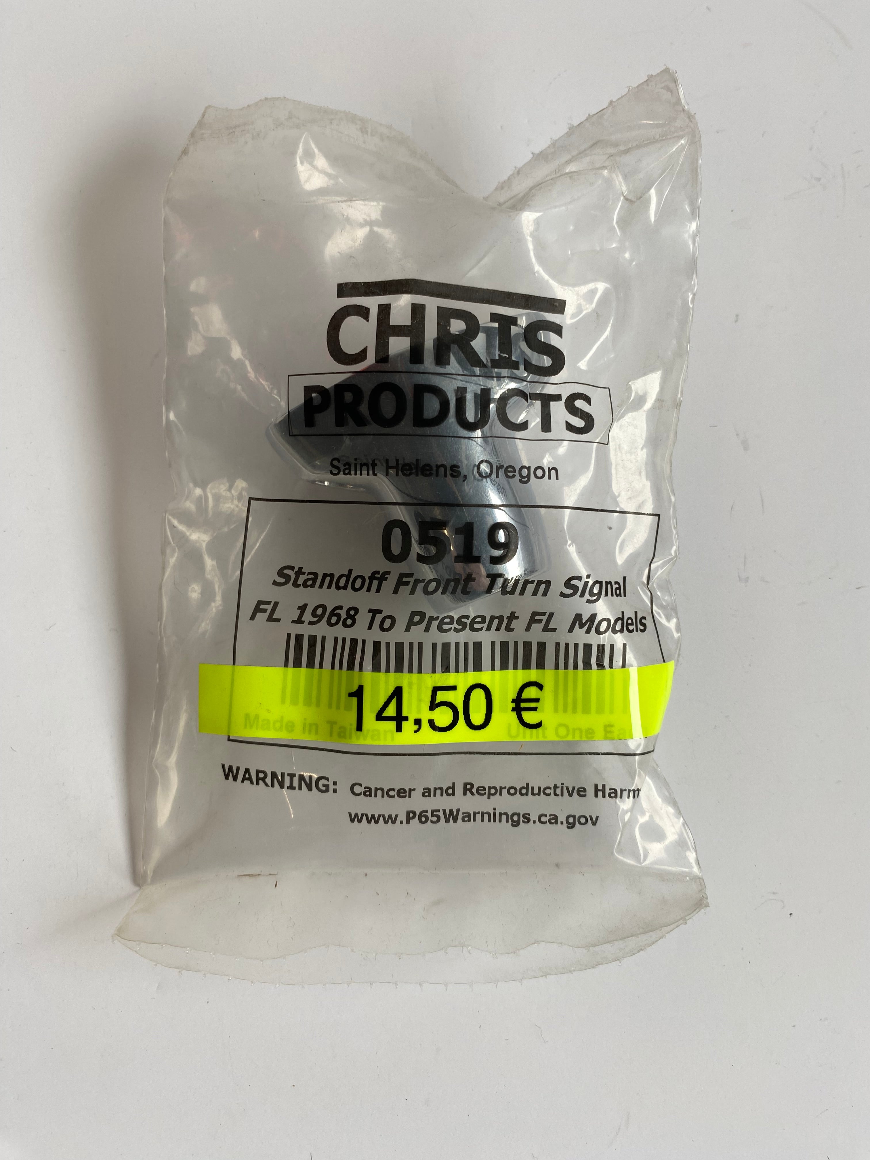 Support de clignotant avant chromé Touring Harley Davidson REF OEM 0519