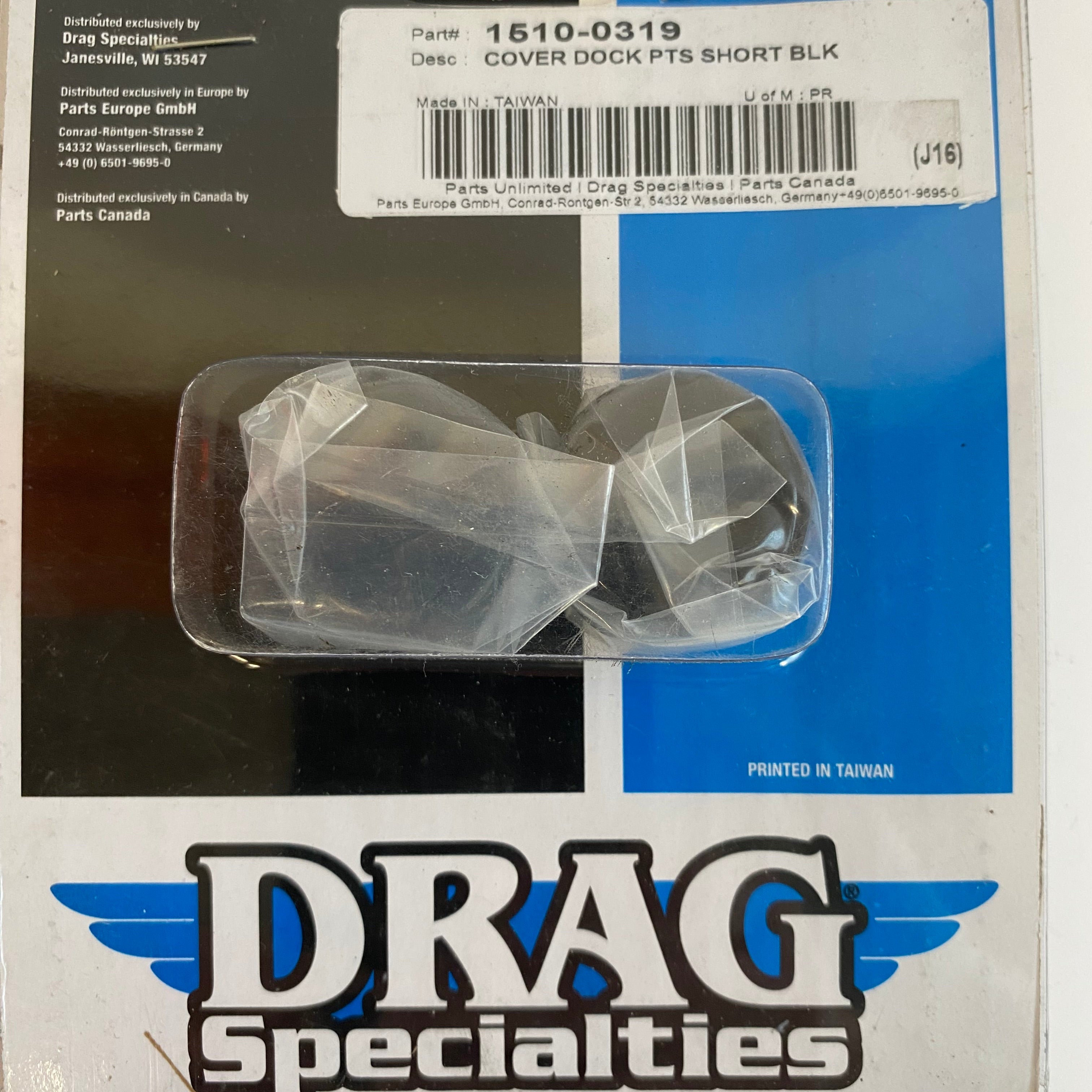 Kit de 2 caches de fixations sissy bar noir court REF OEM 42881-10